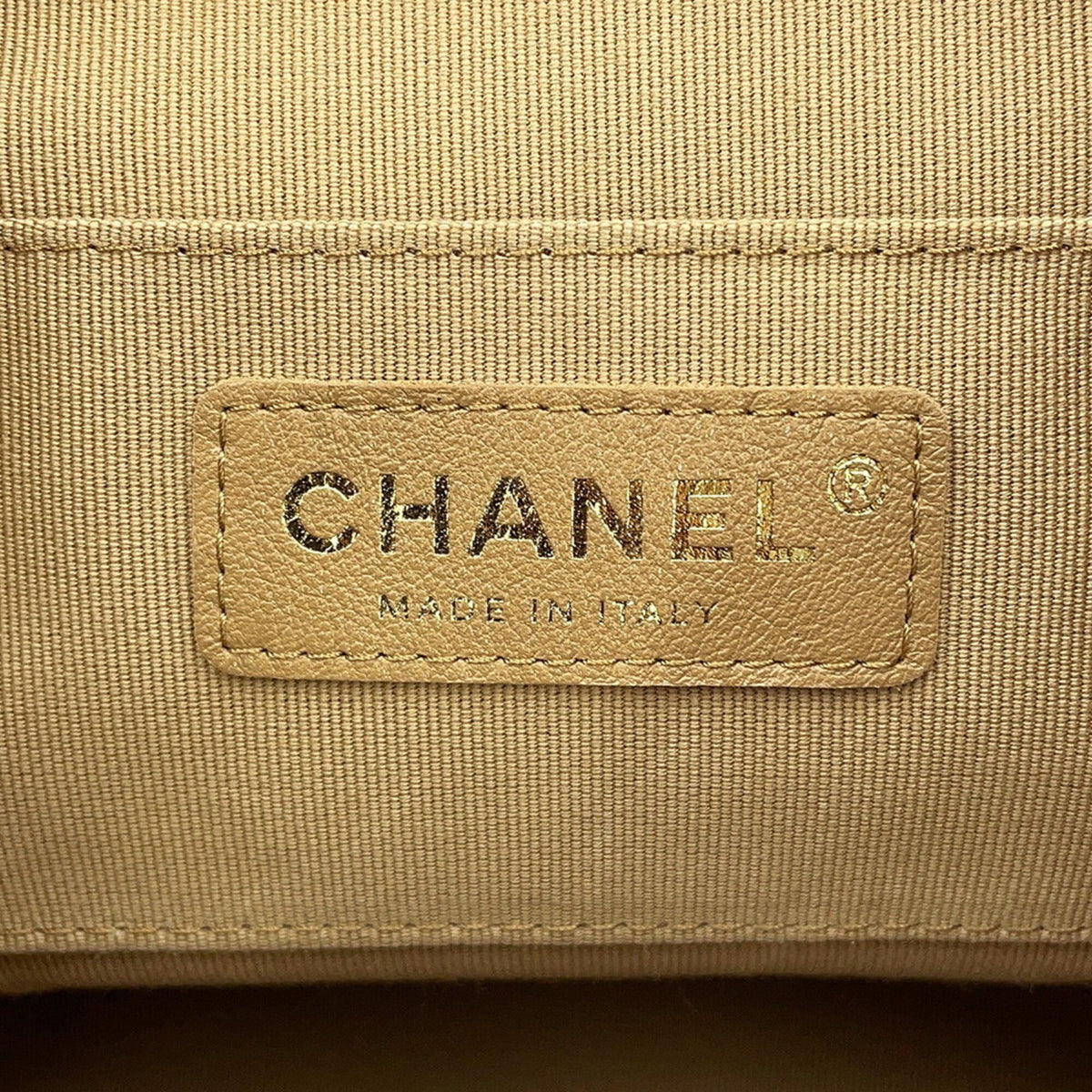 Chanel Matelasse Beige Leather Backpack (Pre-Owned)