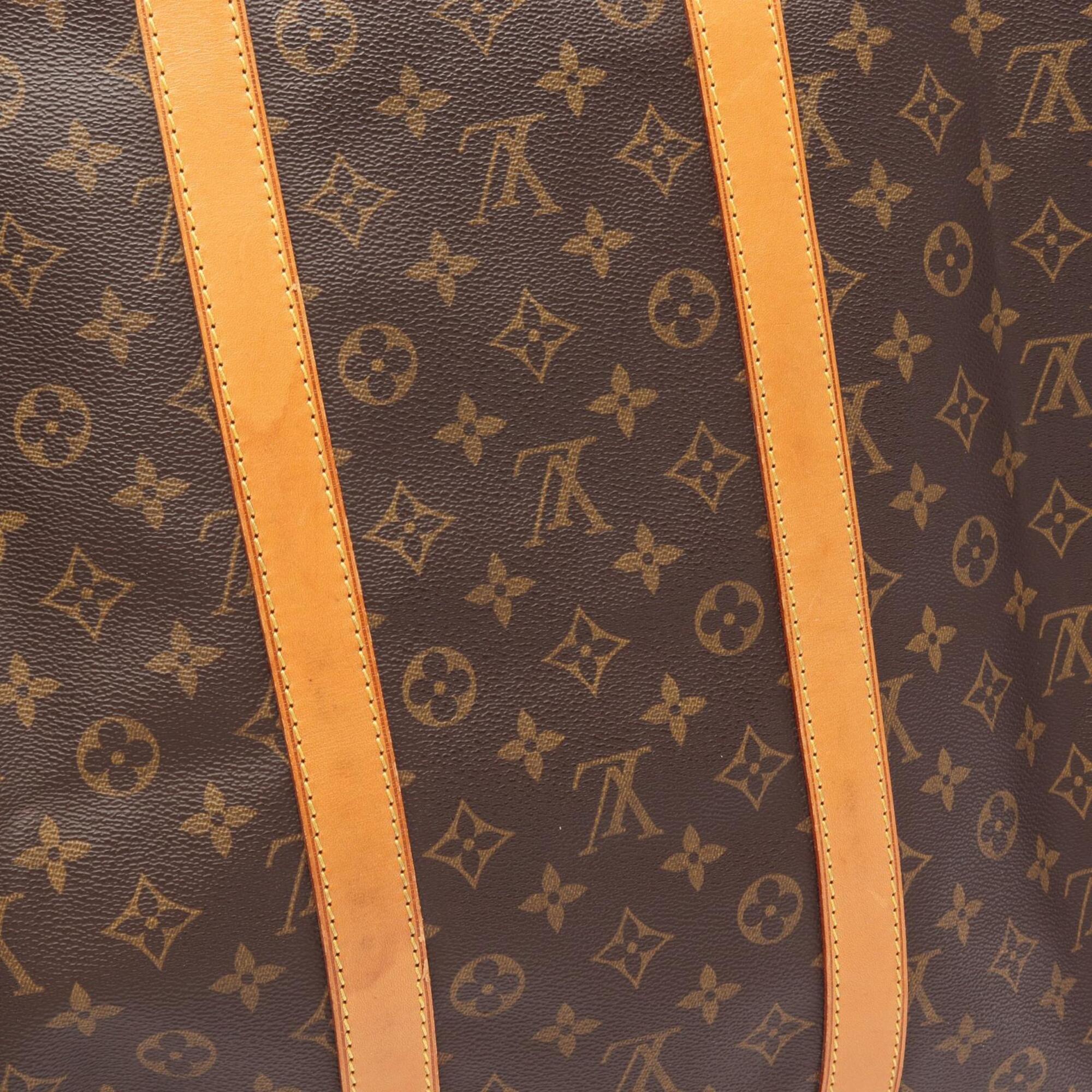 Louis Vuitton Brown Coated Canvas Leather Boston Bag Handbag (Pre-Owned)
