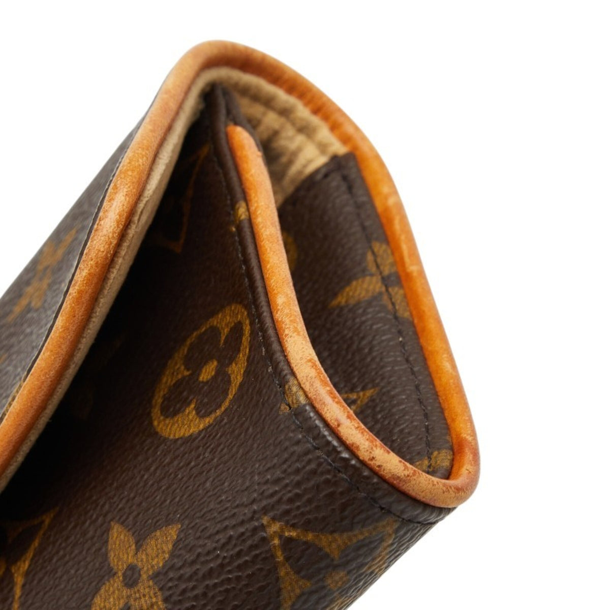 Louis Vuitton Brown Pvc Leather Handbag Pochette Pouch (Pre-Owned)