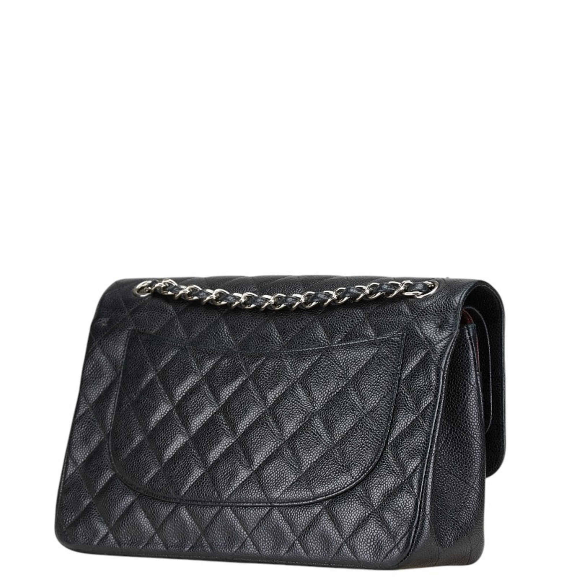 Chanel Black Grained Calfskin Shoulder Bag (Pre-Owned)