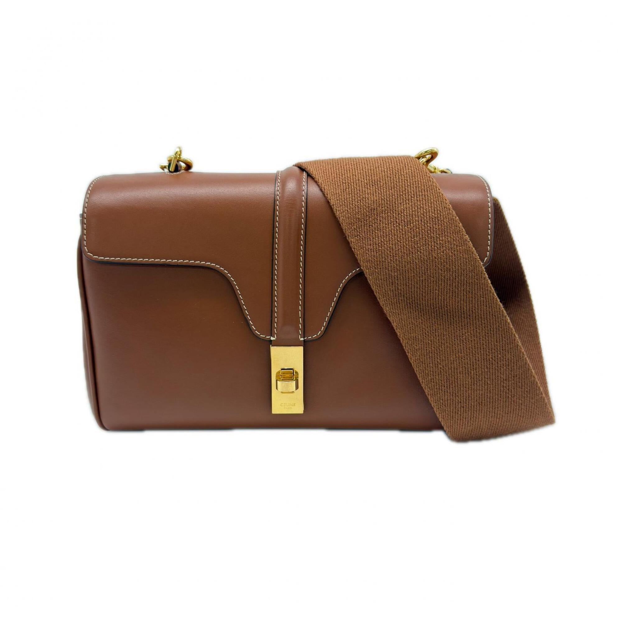 Celine Brown Leather Shoulder Bag (Pre-Owned)