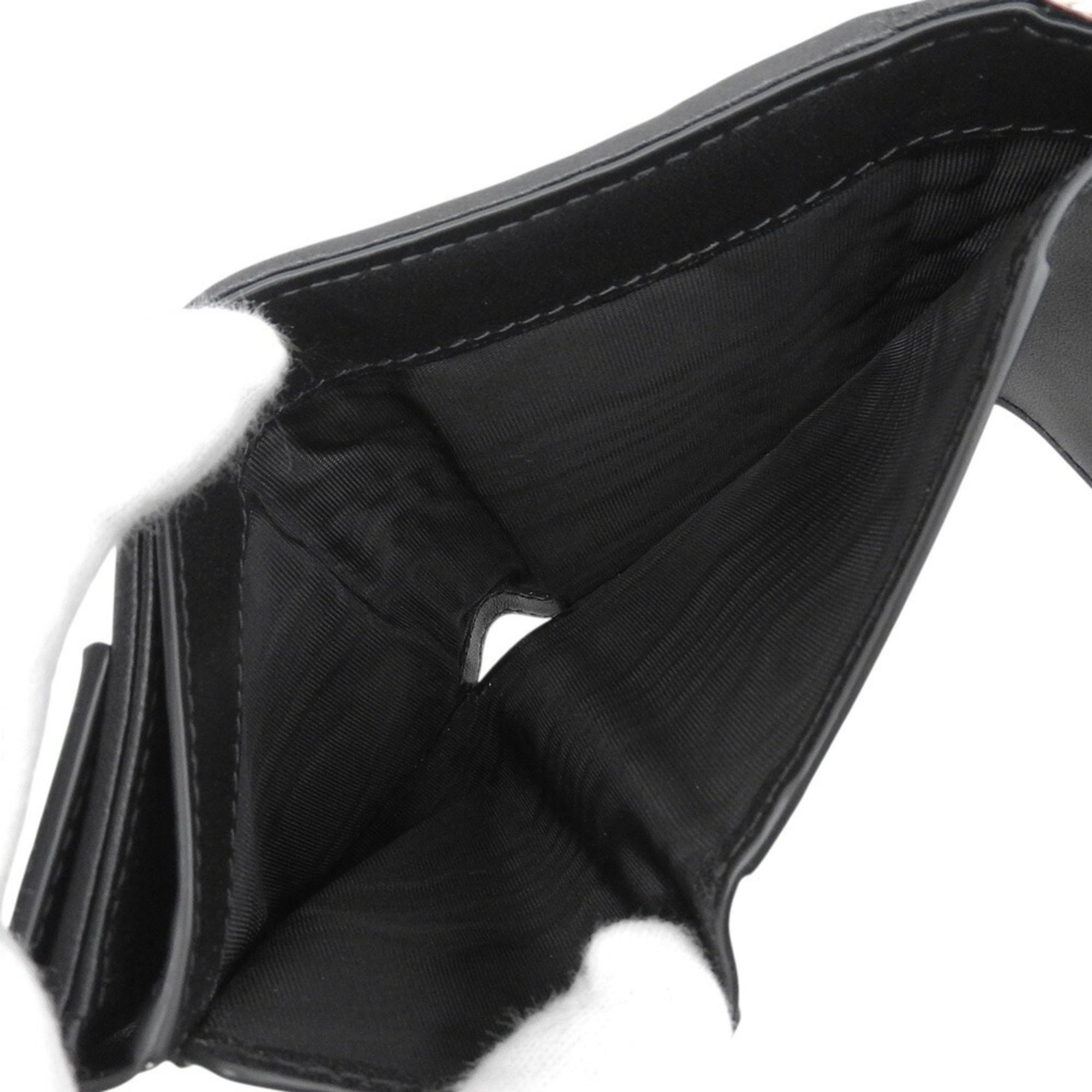 Christian Dior Black Leather Wallet (Tri-Fold) (Pre-Owned)
