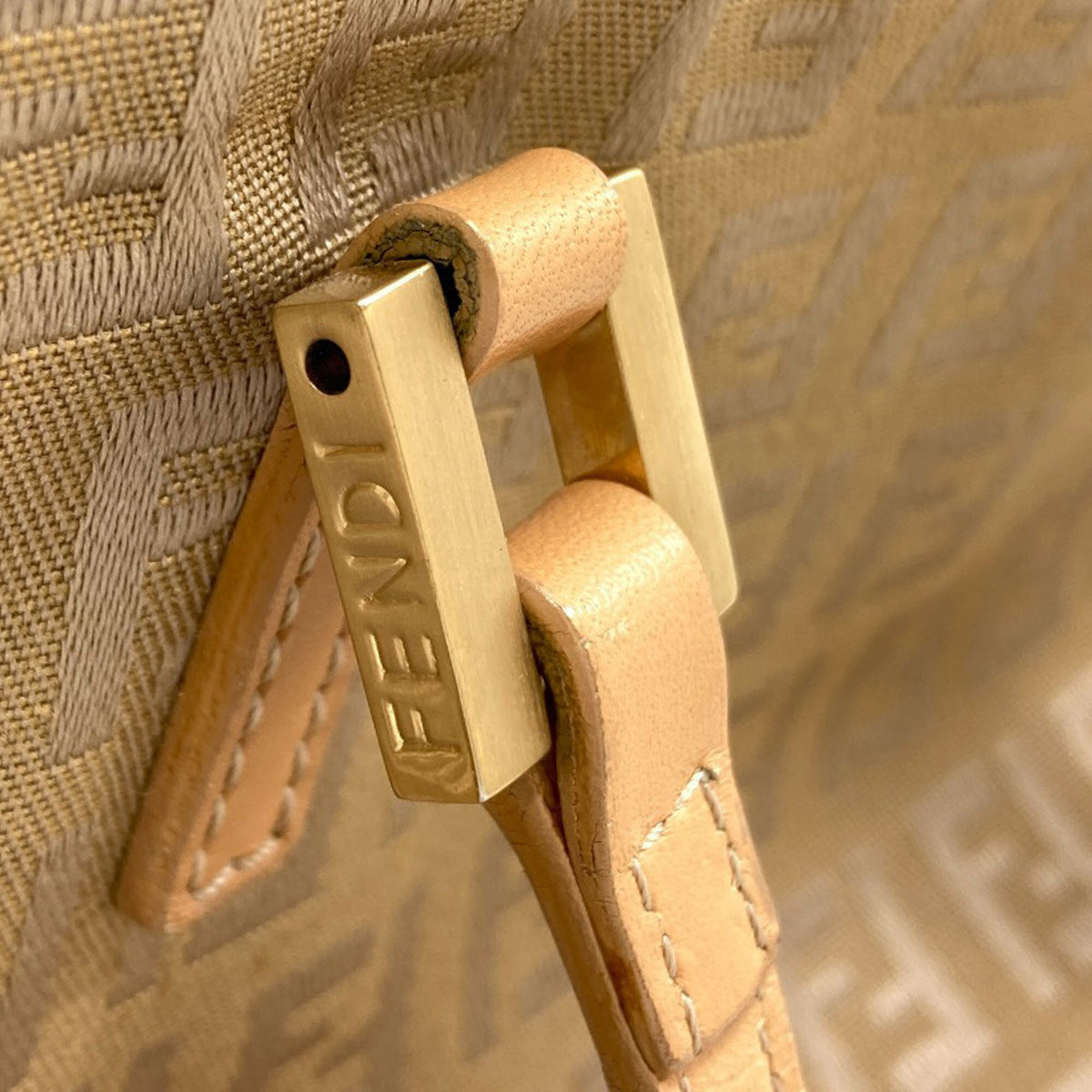 Fendi Brown Canvas Handbag (Pre-Owned)