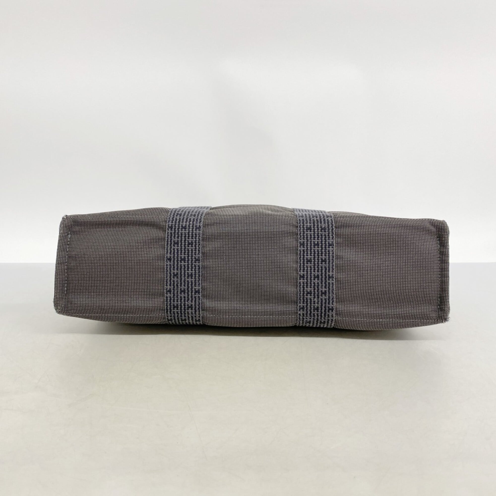 Hermes Gray Canvas Tote Bag (Pre-Owned)