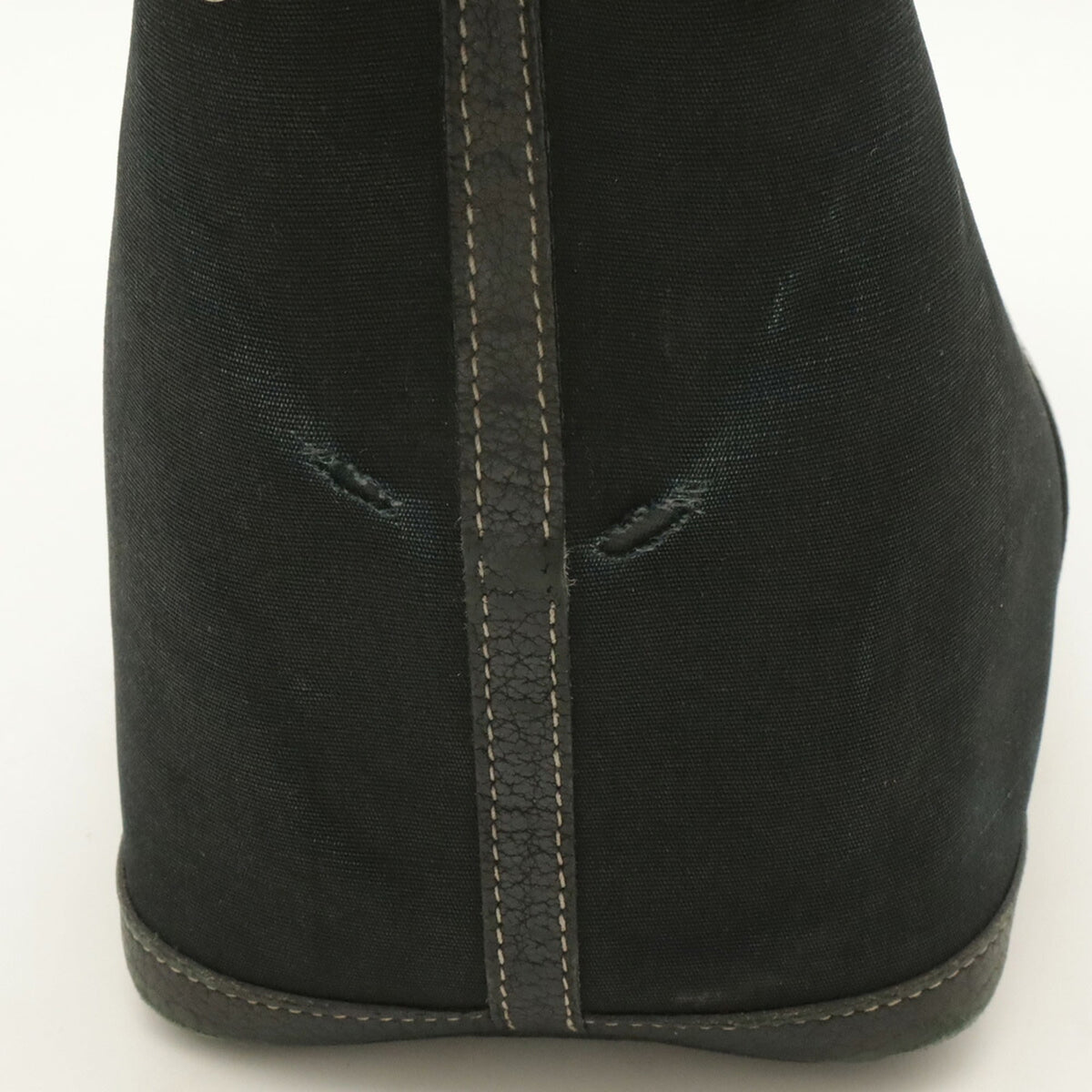 Hermes Black Toile Officier Handbag Tote Bag (Pre-Owned)