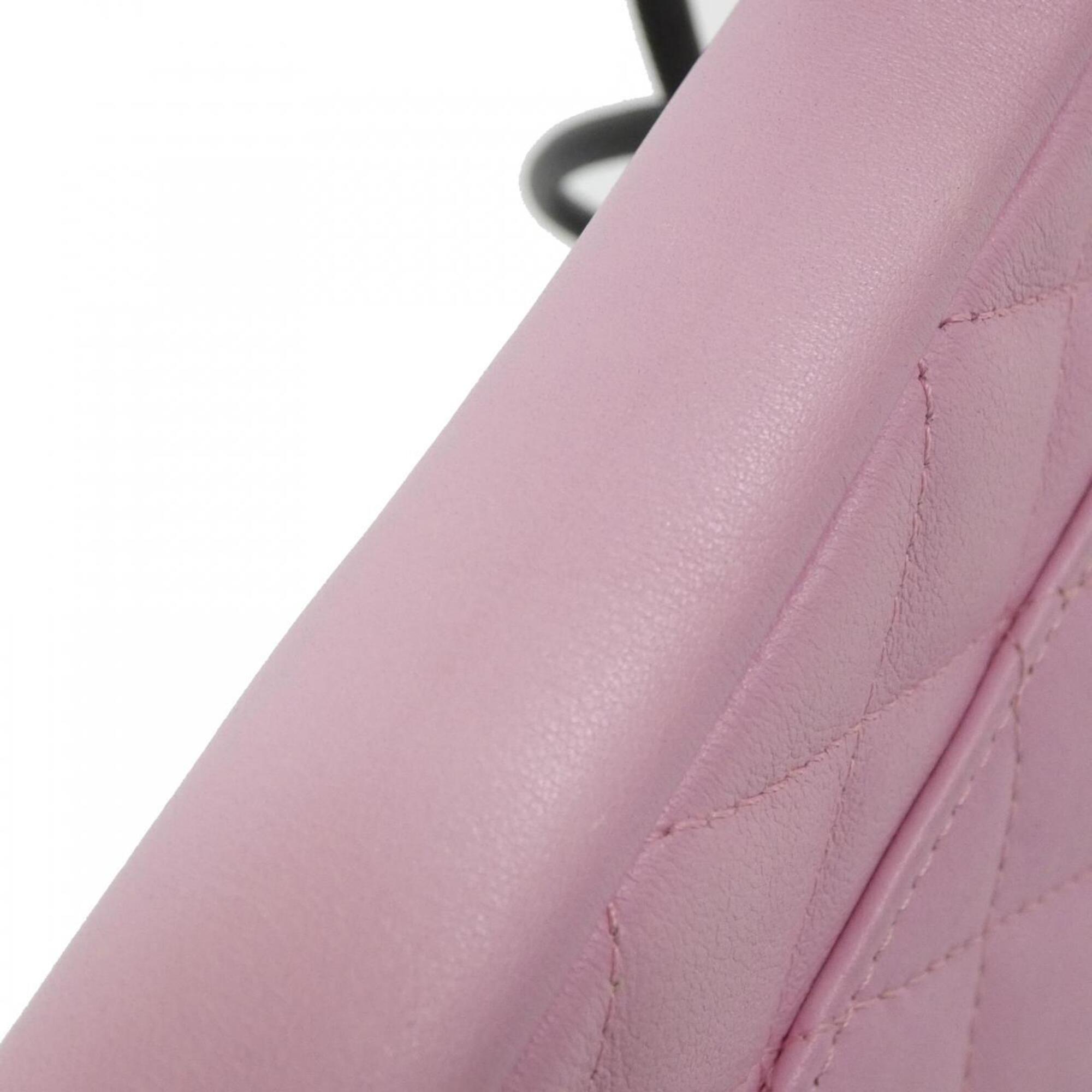 Chanel Black Pink Leather Shoulder Bag (Pre-Owned)