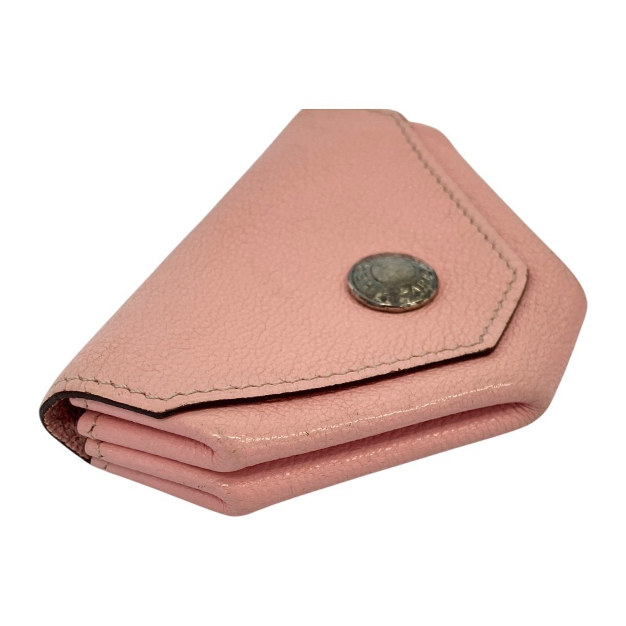 Hermes Pink Rose Sakura Leather Coin Purse/Coin Case (Pre-Owned)
