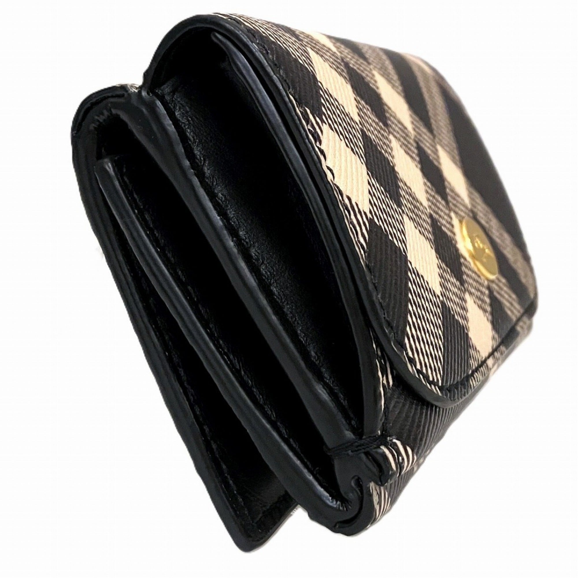 Burberry Black Leather Wallet (Tri-Fold) (Pre-Owned)