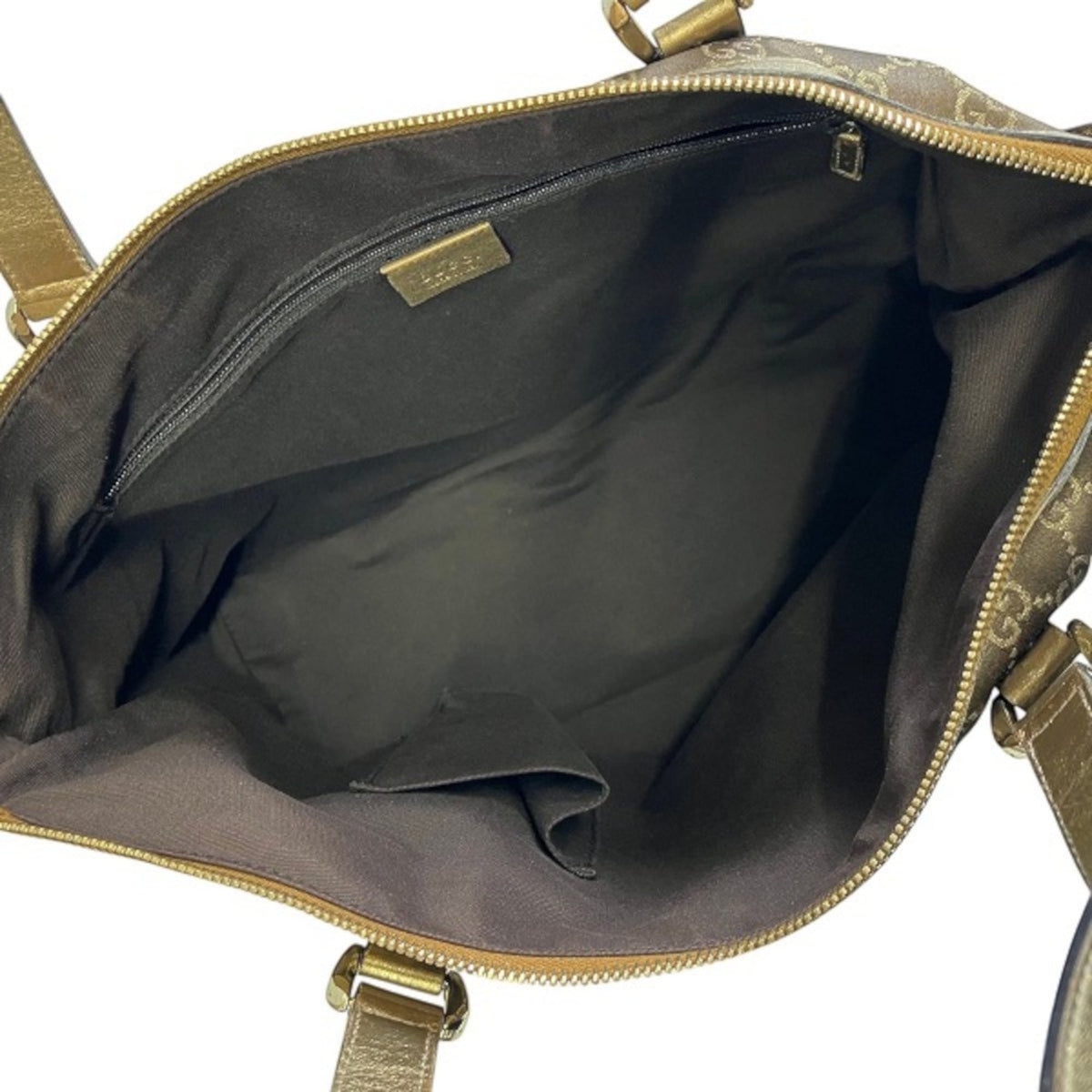 Gucci Gold Gg Canvas Handbag (Pre-Owned)