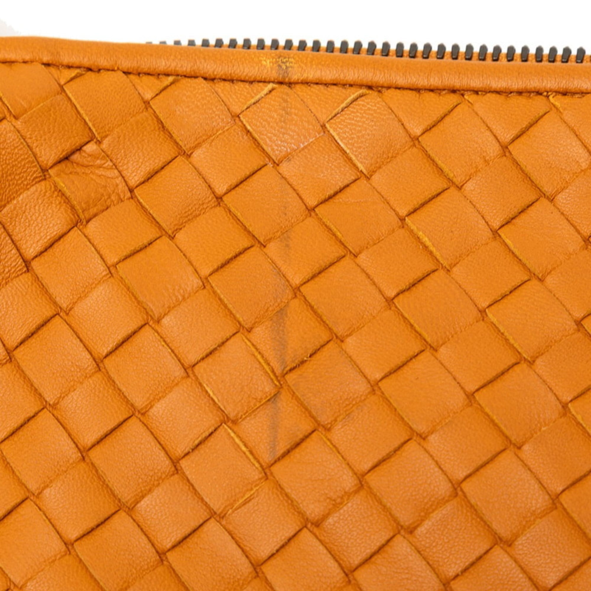 Bottega Veneta Orange Leather Shoulder Bag (Pre-Owned)