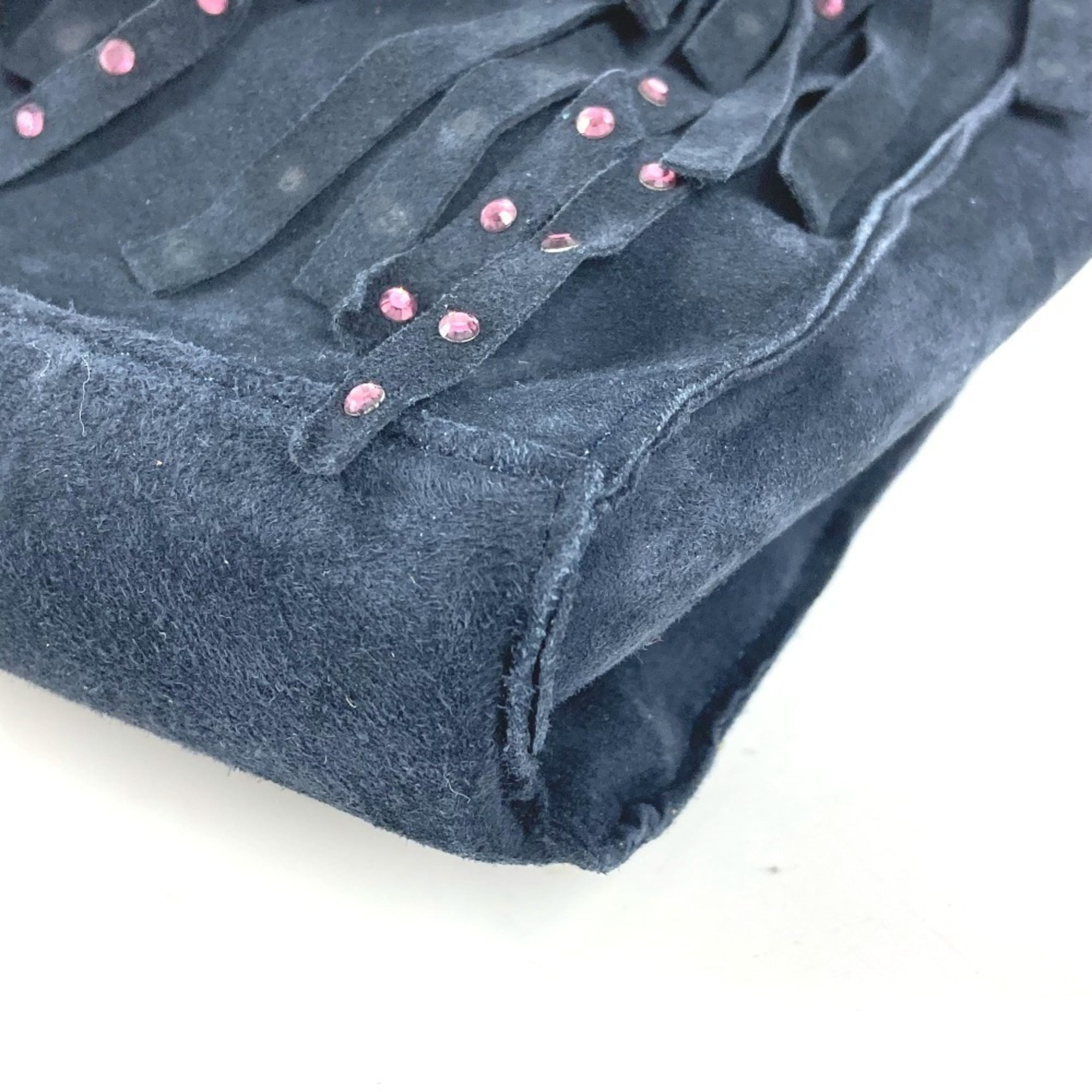 Chanel Navy Pink Rhinestone Handbag Tote Bag (Pre-Owned)