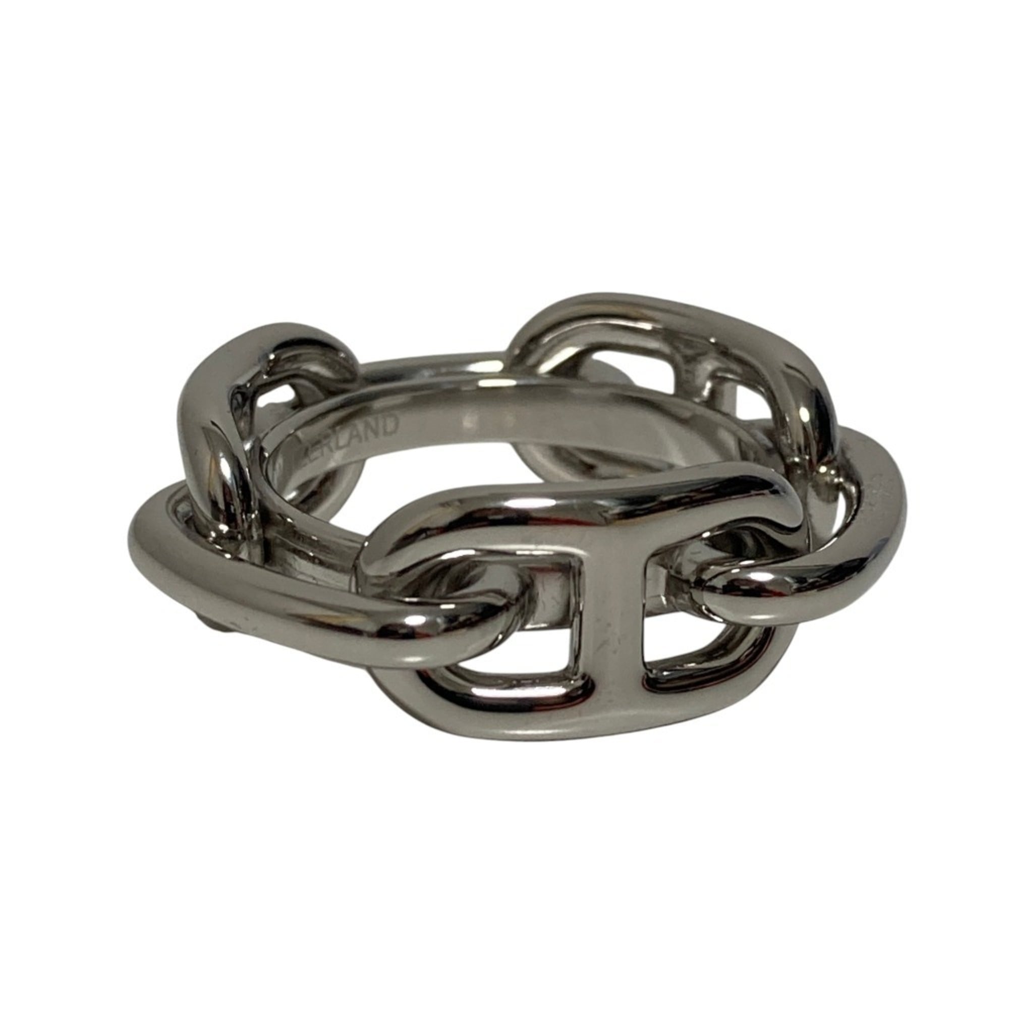 Hermes Silver Band Ring (Pre-Owned)