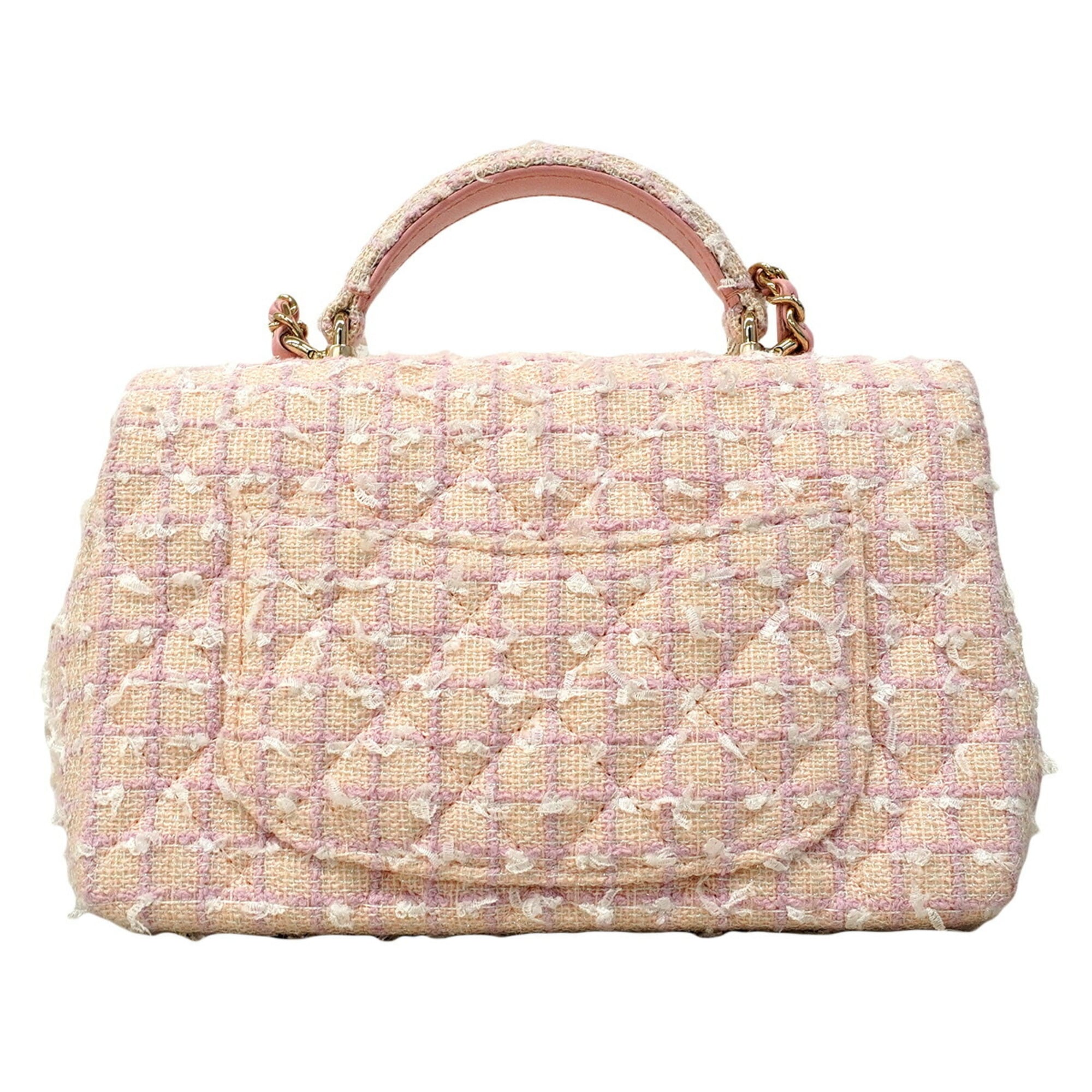 Chanel Pink Tweed Handbag (Pre-Owned)