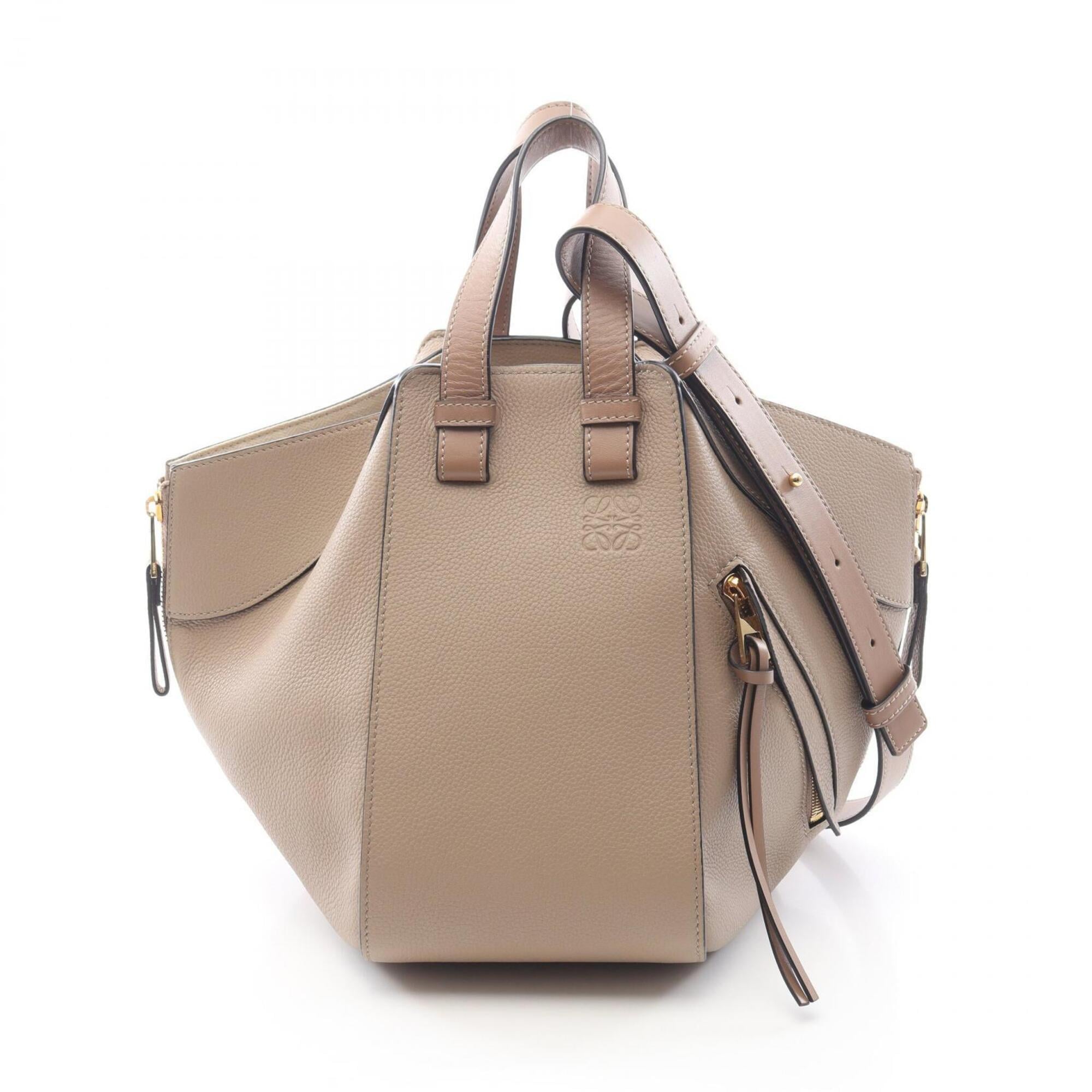 Loewe Hammock Beige Leather Handbag (Pre-Owned)