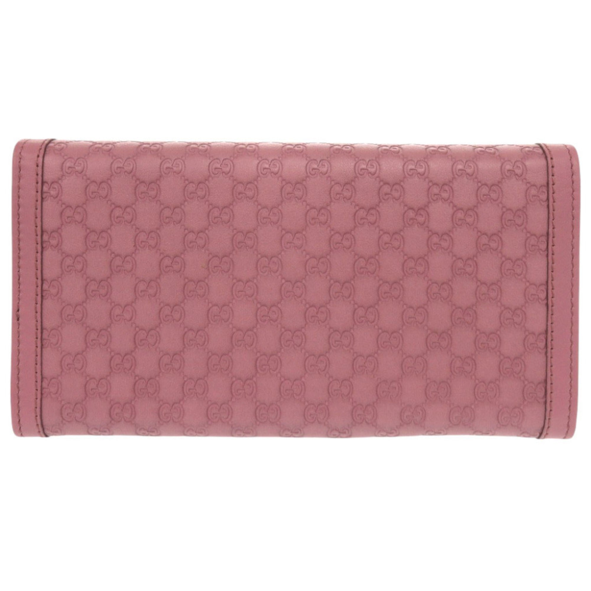 Gucci Purple Leather Long Wallet (Bi-Fold) (Pre-Owned)
