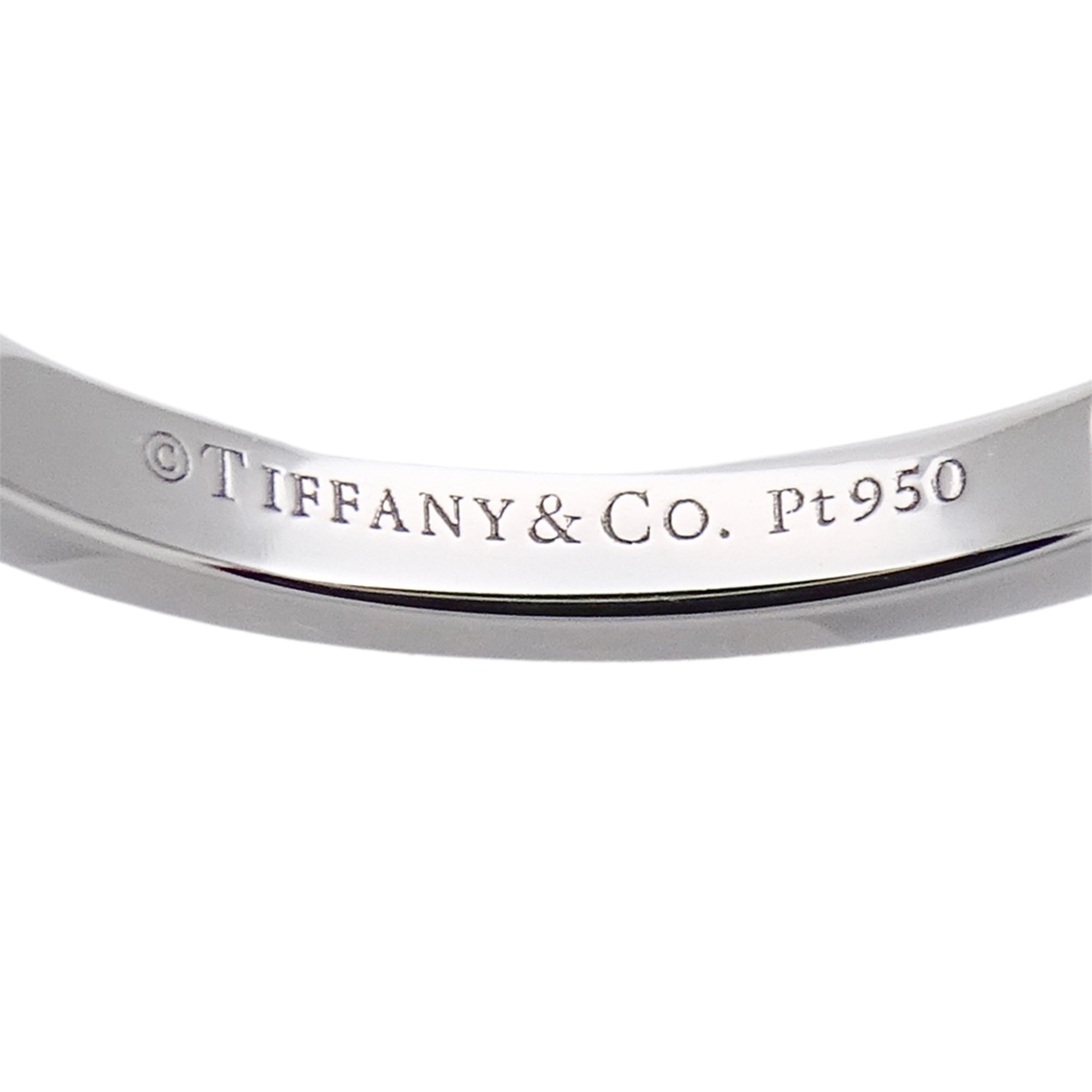 Tiffany Silver Platinum 950 Band Ring (Pre-Owned)