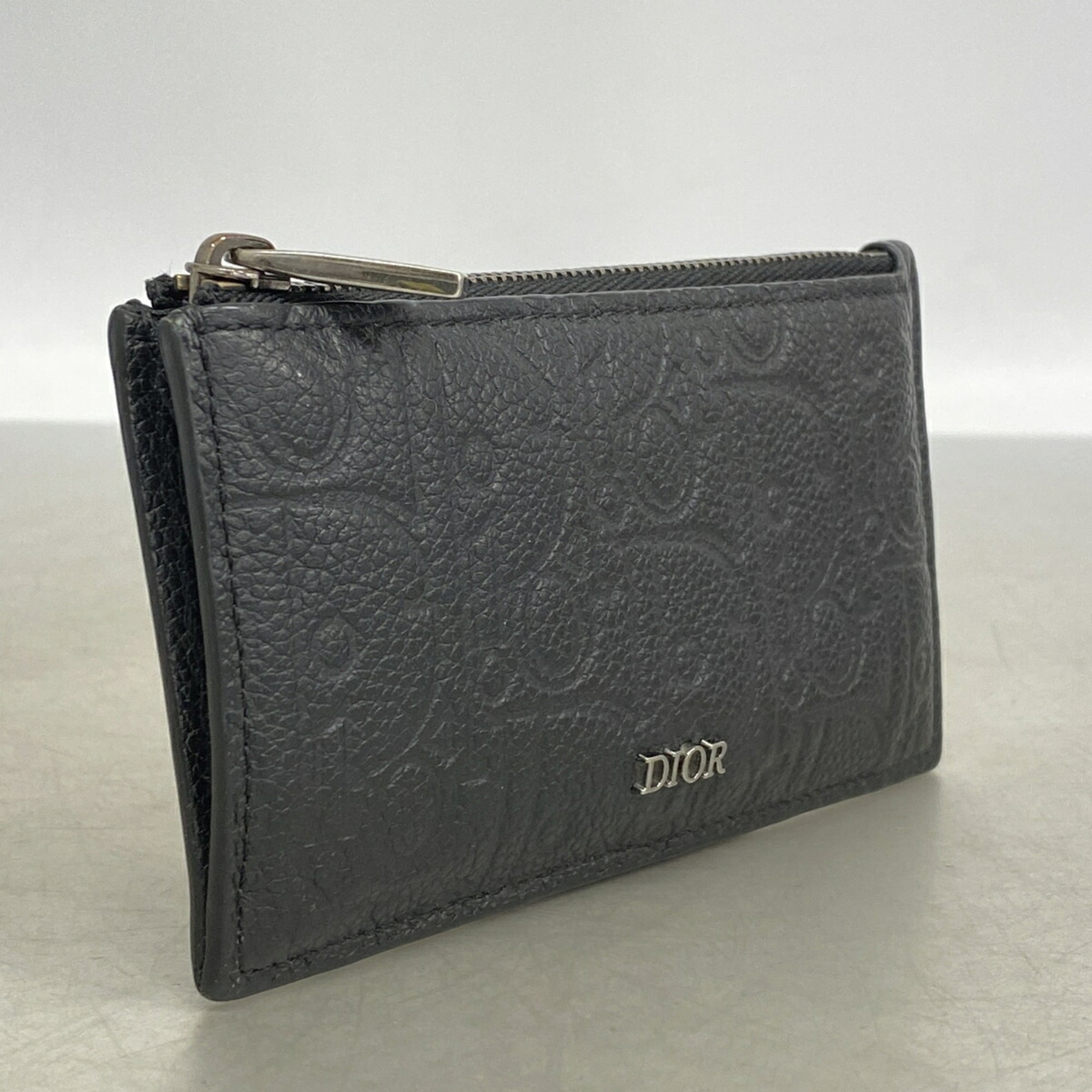 Christian Dior Black Leather Coin Purse/Coin Case (Pre-Owned)