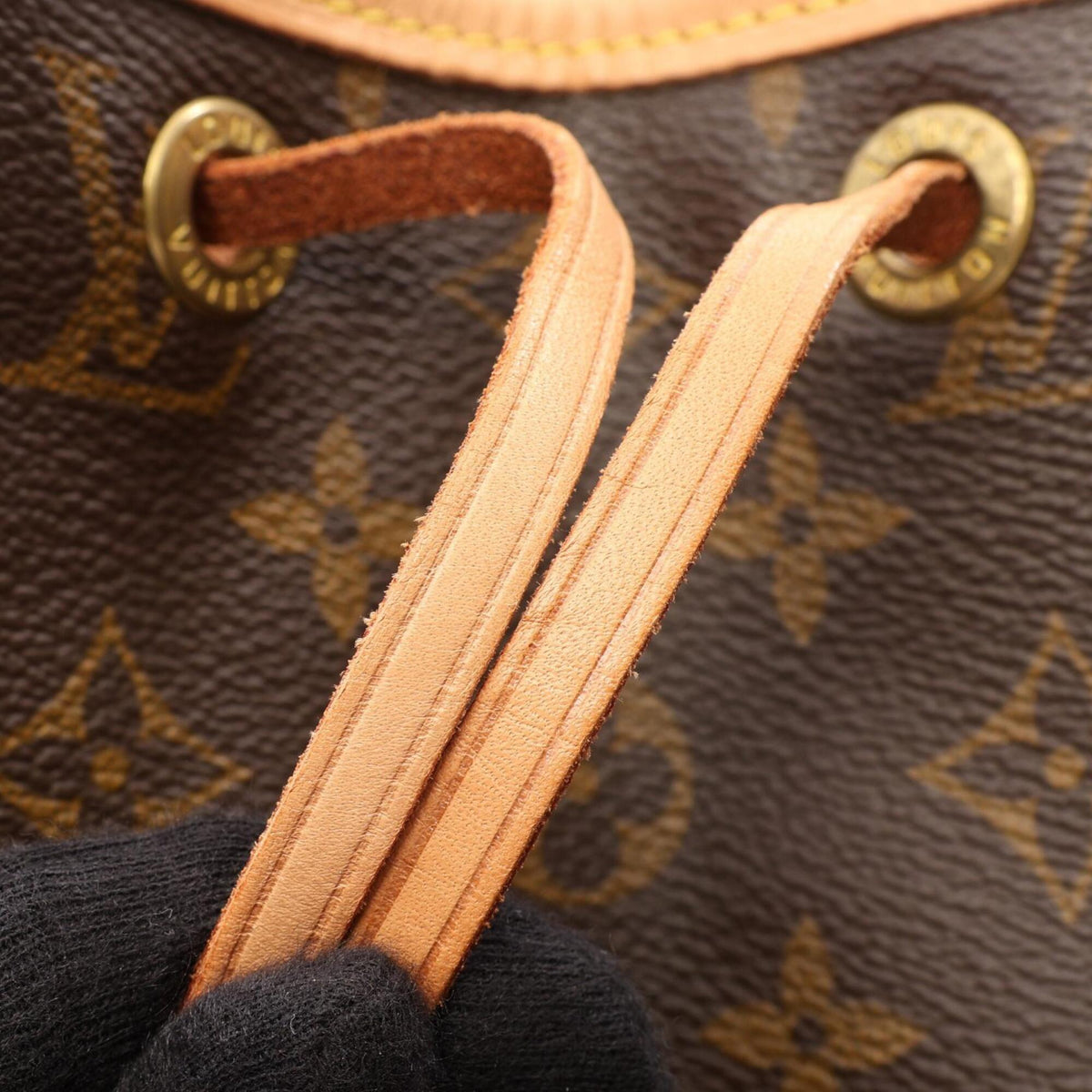 Louis Vuitton Brown Coated Canvas Leather Backpack Handbag (Pre-Owned)