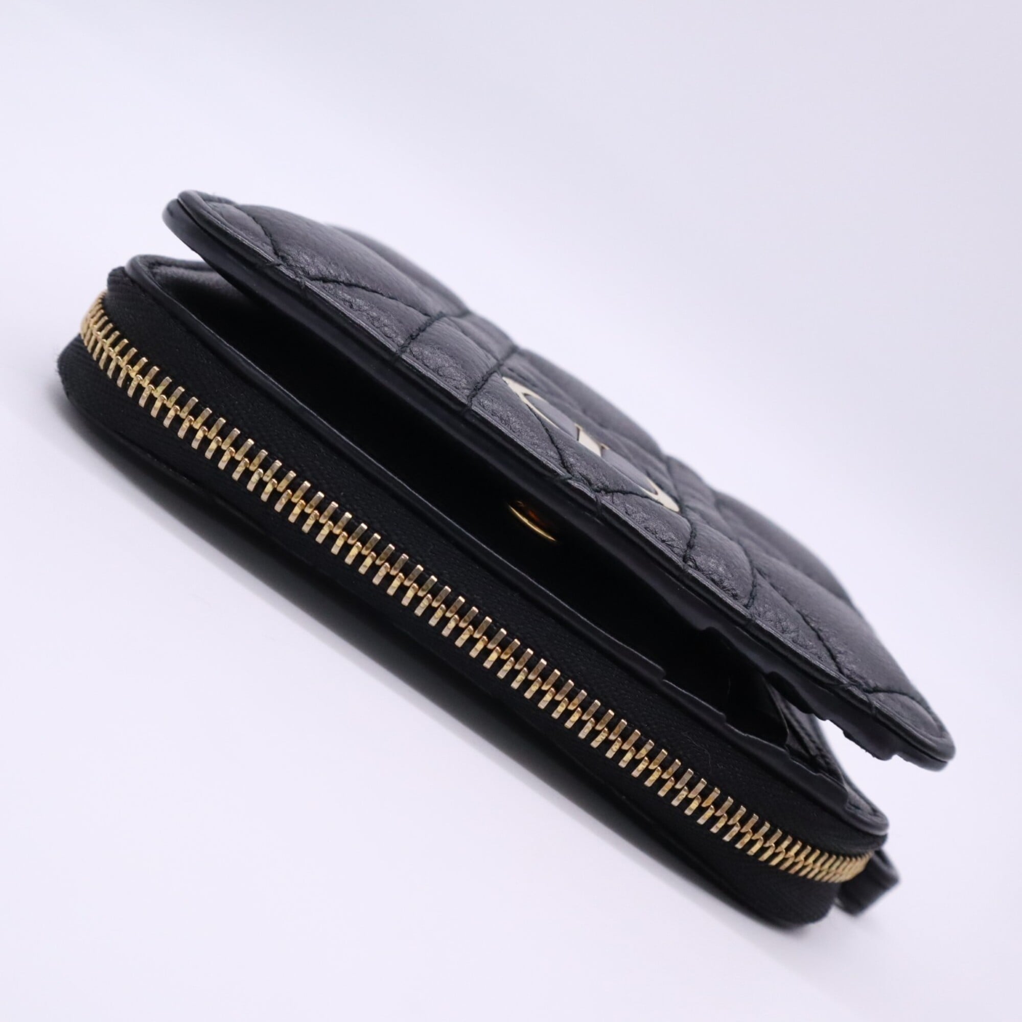 Christian Dior Black Leather Wallet (Tri-Fold) (Pre-Owned)