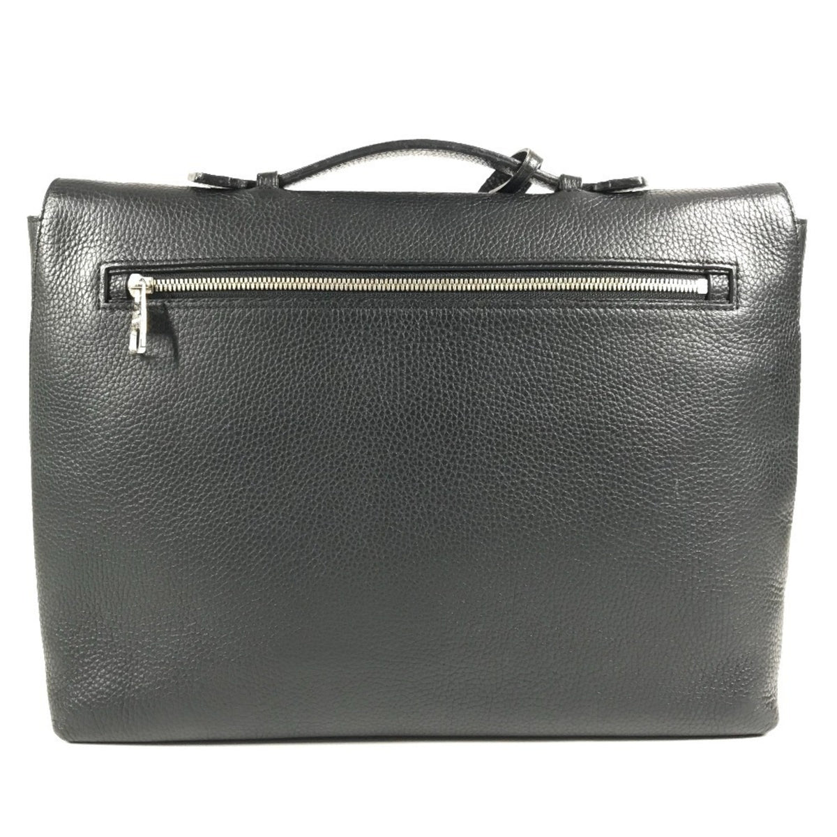 Louis Vuitton Black Leather Briefcase Handbag (Pre-Owned)
