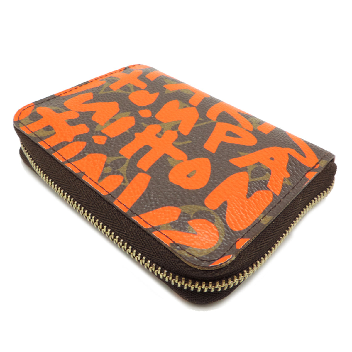 Louis Vuitton Brown Lv Orange Monogram Monogram Graffiti Long Wallet (Bi-Fold) (Pre-Owned)