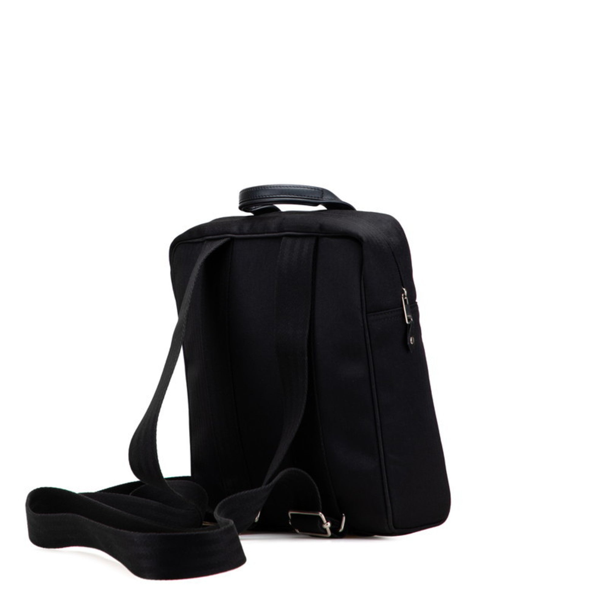 Hermes Acapulco Black Toile Chevron Backpack (Pre-Owned)