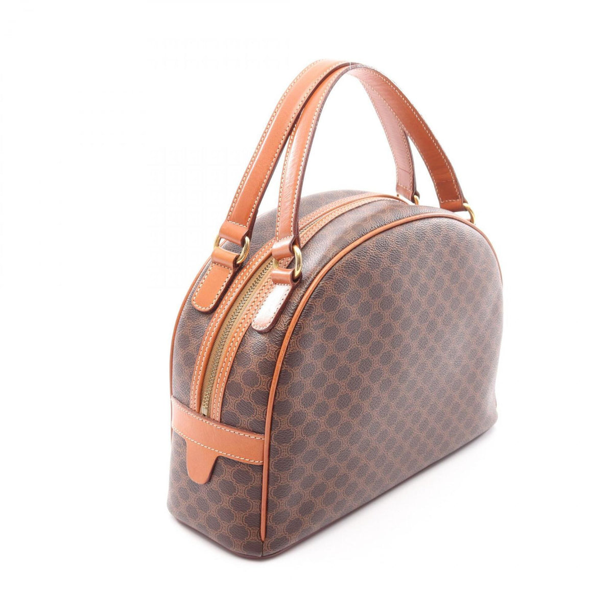 Celine Brown Coated Canvas Leather Handbag (Pre-Owned)