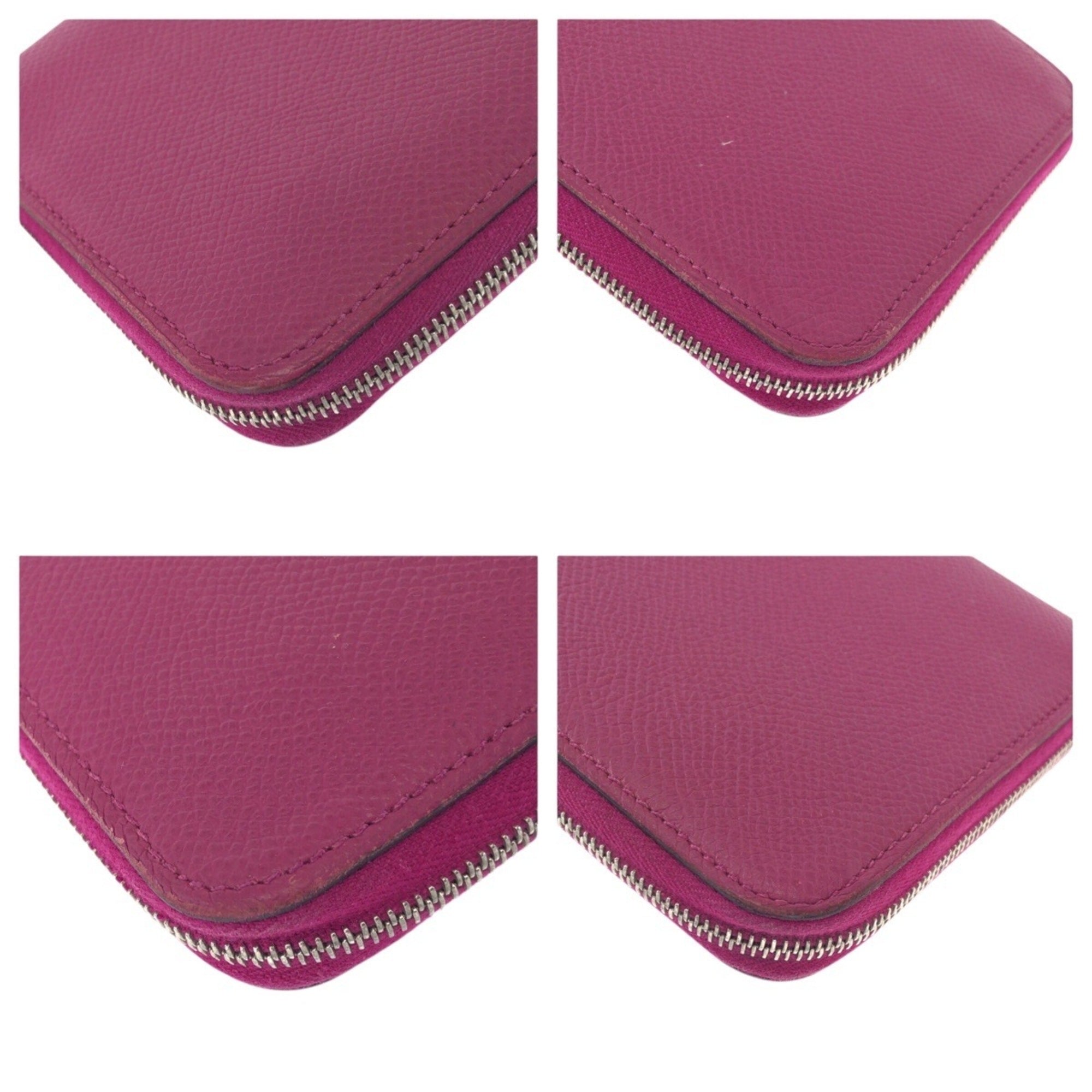 Hermes Silk'in Pink Rose Tyrien Epsom Leather Long Wallet (Bi-Fold) (Pre-Owned)