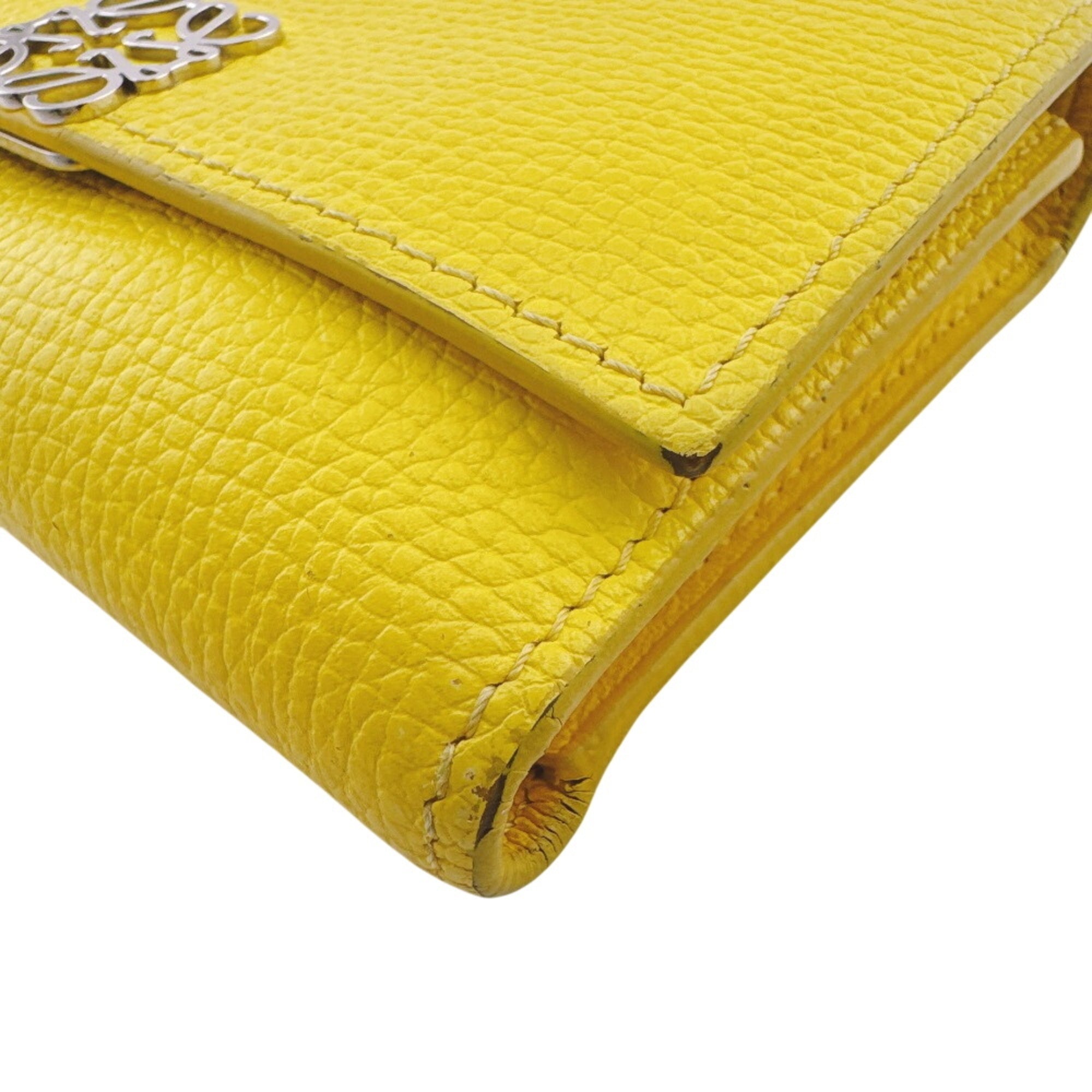 Loewe Yellow Leather Wallet (Tri-Fold) (Pre-Owned)