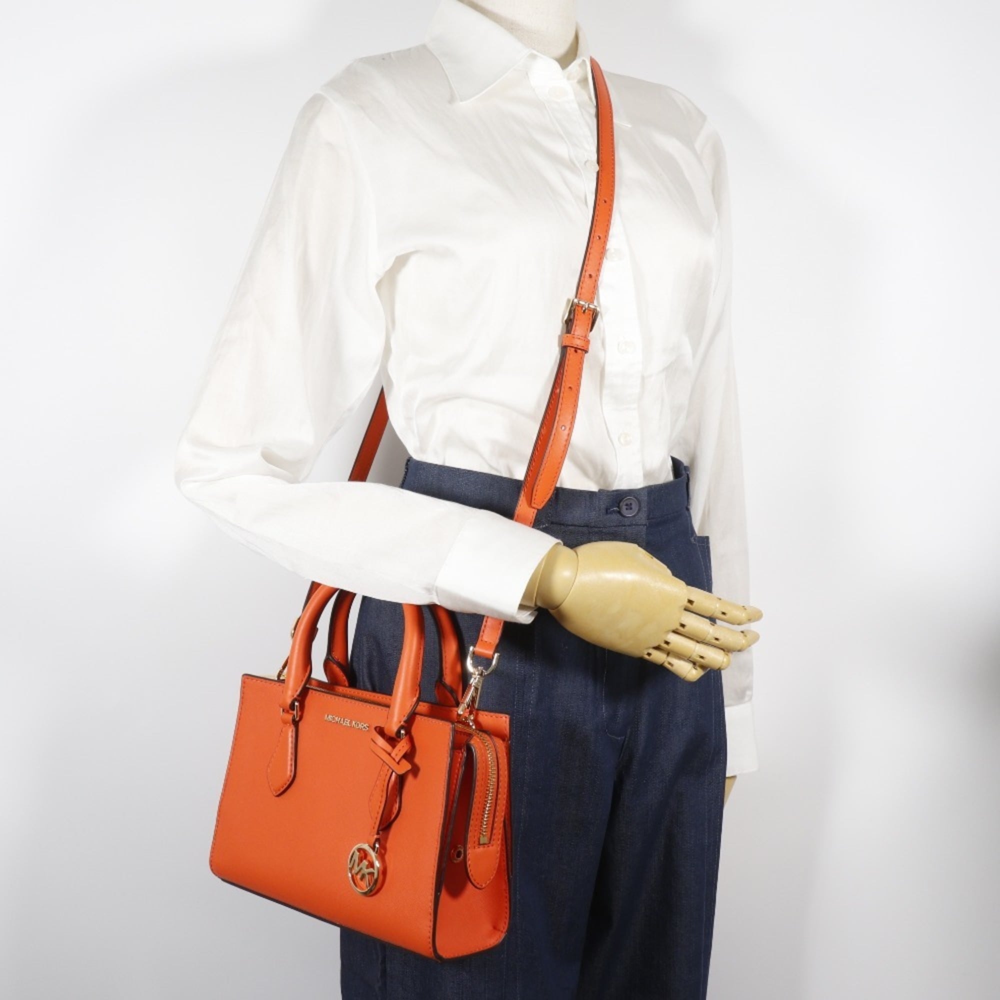 Michael Kors Orange Leather Handbag (Pre-Owned)