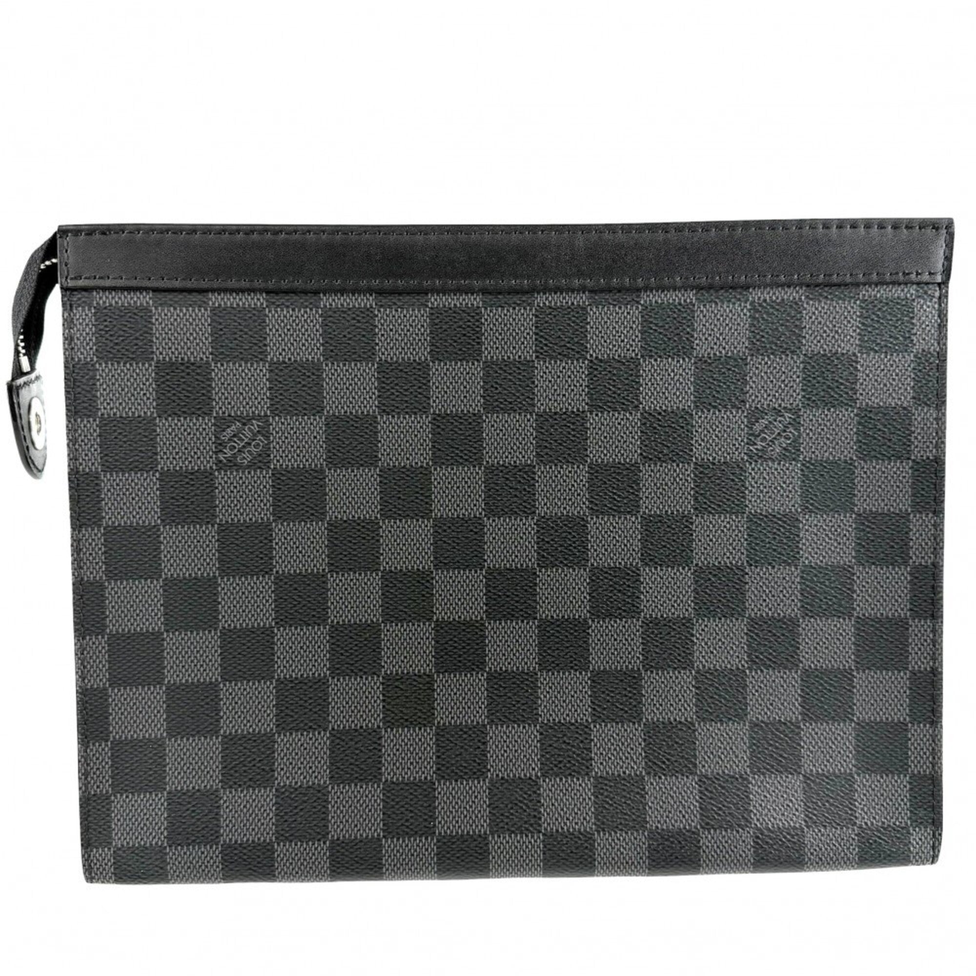 Louis Vuitton Black White Damier Graphite Clutch Bag Pochette (Pre-Owned)