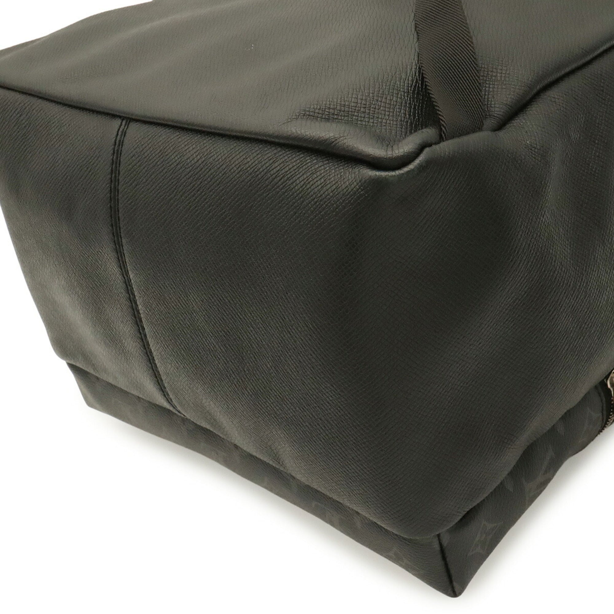 Louis Vuitton Black Gray Monogram Eclipse Canvas Taiga Leather Leather Backpack (Pre-Owned)