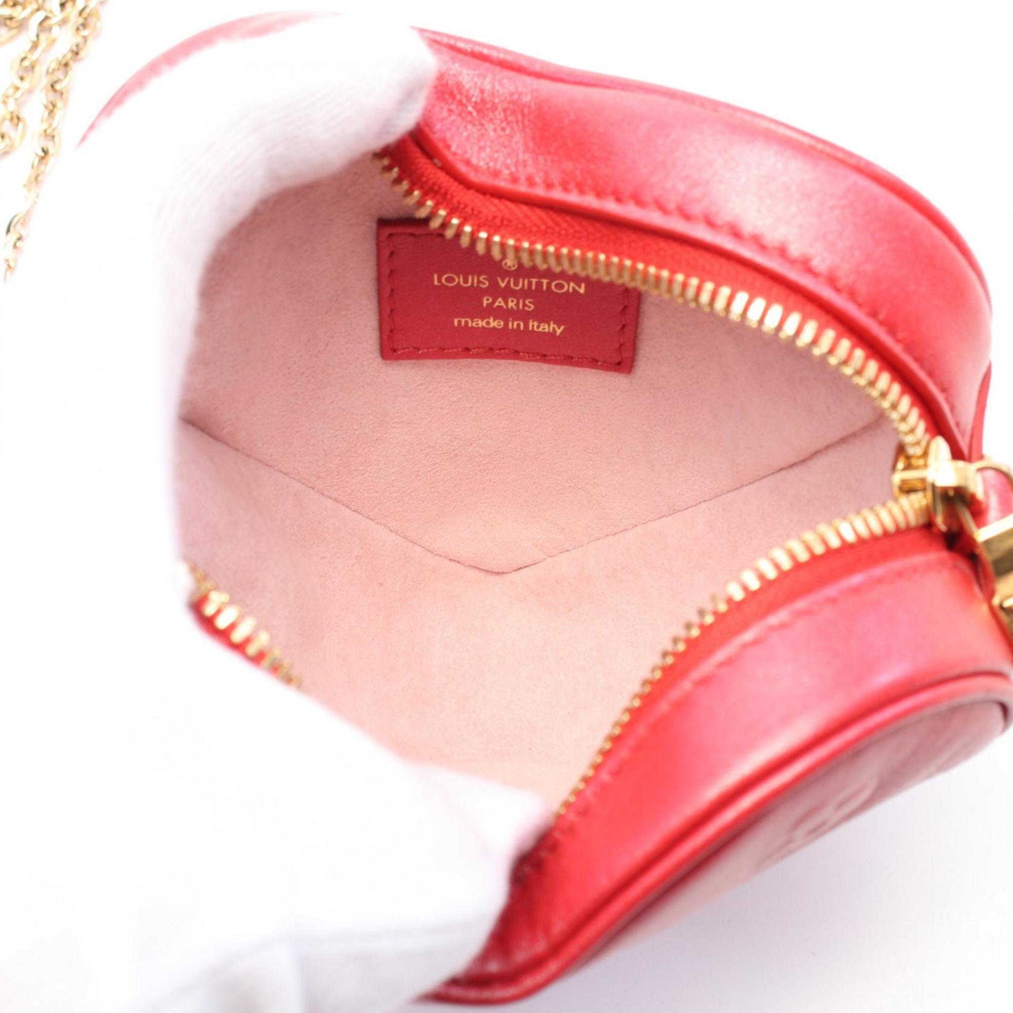 Louis Vuitton Red Color Leather Shoulder Bag (Pre-Owned)