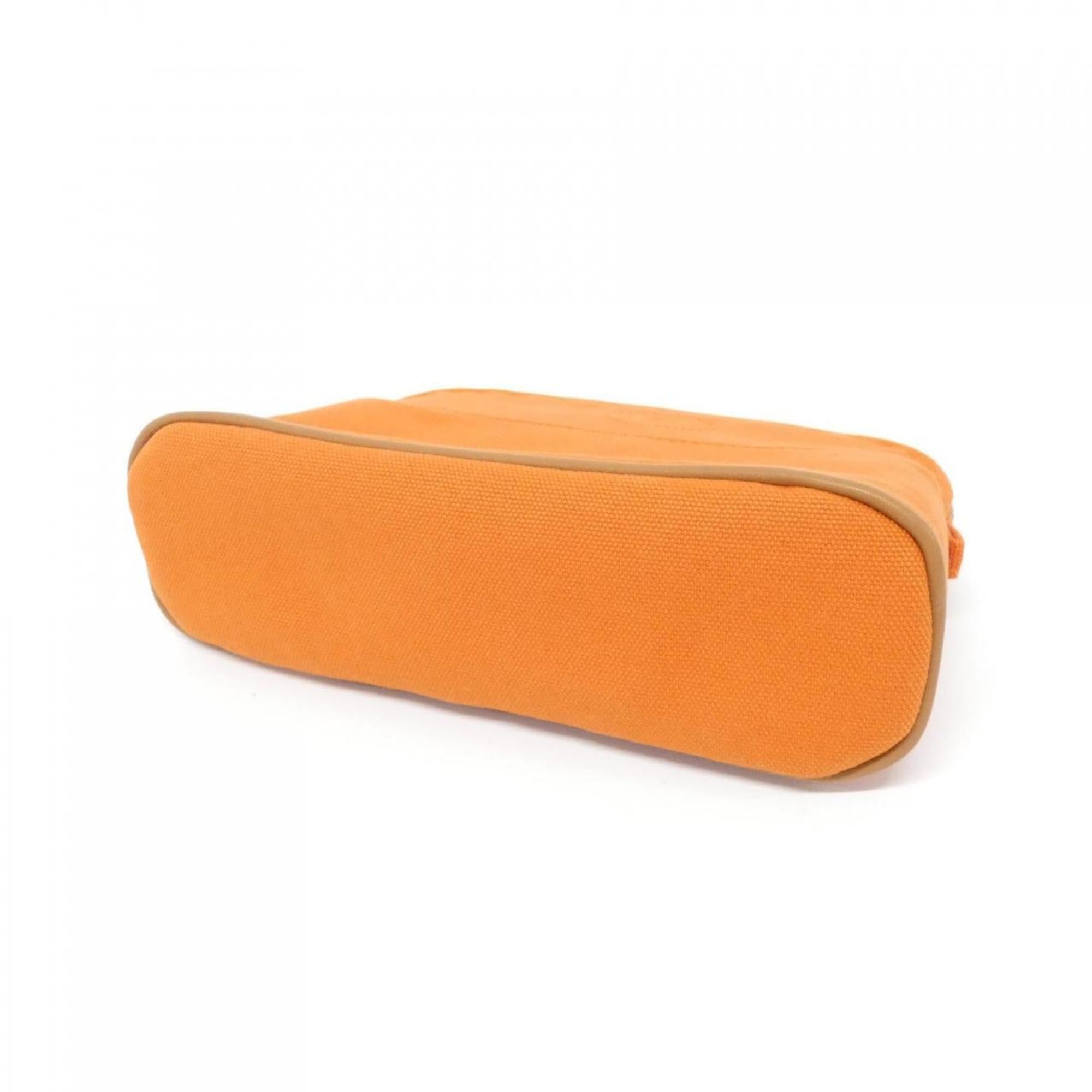 Hermes Orange Canvas Pouch (Pre-Owned)