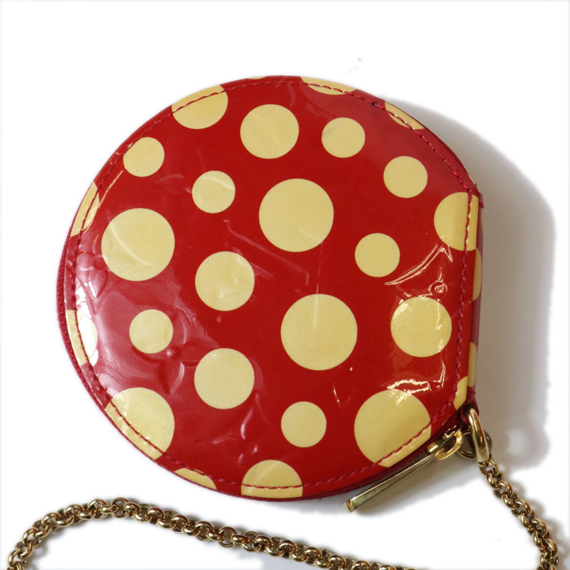 Louis Vuitton Red Color Monogram Vernis Coin Purse/Coin Case (Pre-Owned)