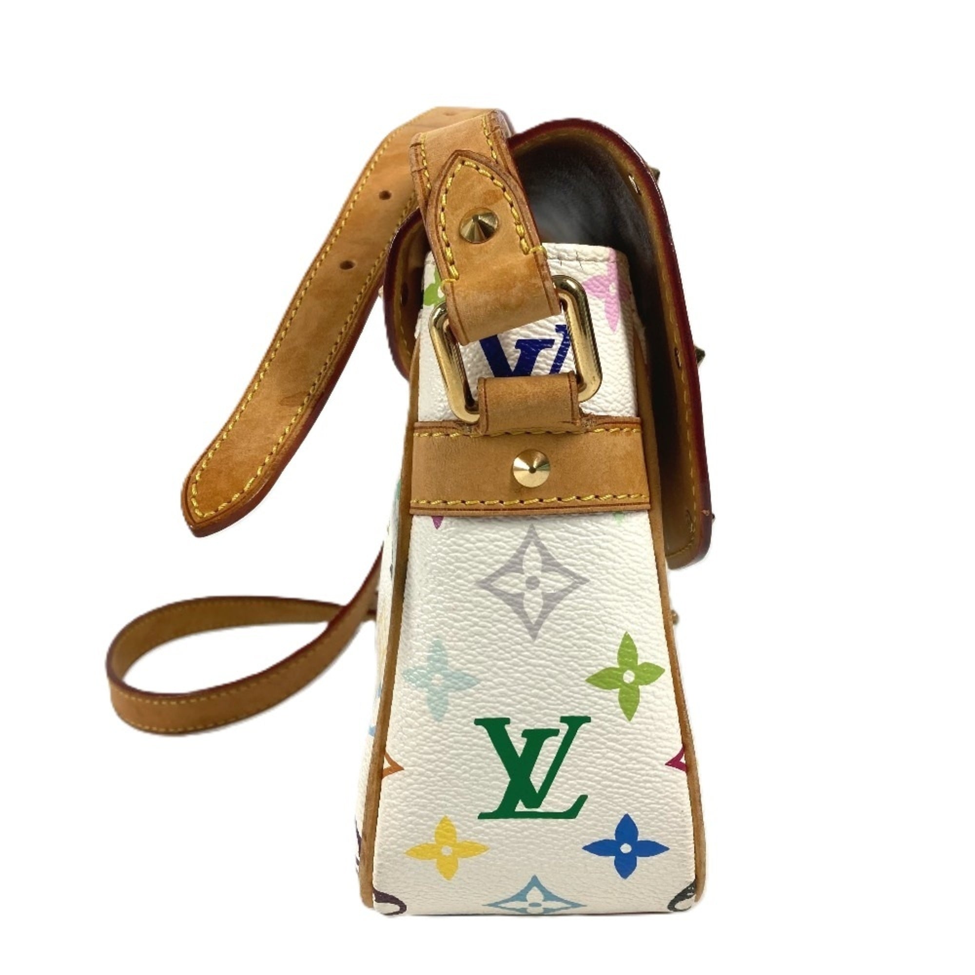 Louis Vuitton Blanc White Monogram Multicolore Shoulder Bag (Pre-Owned)