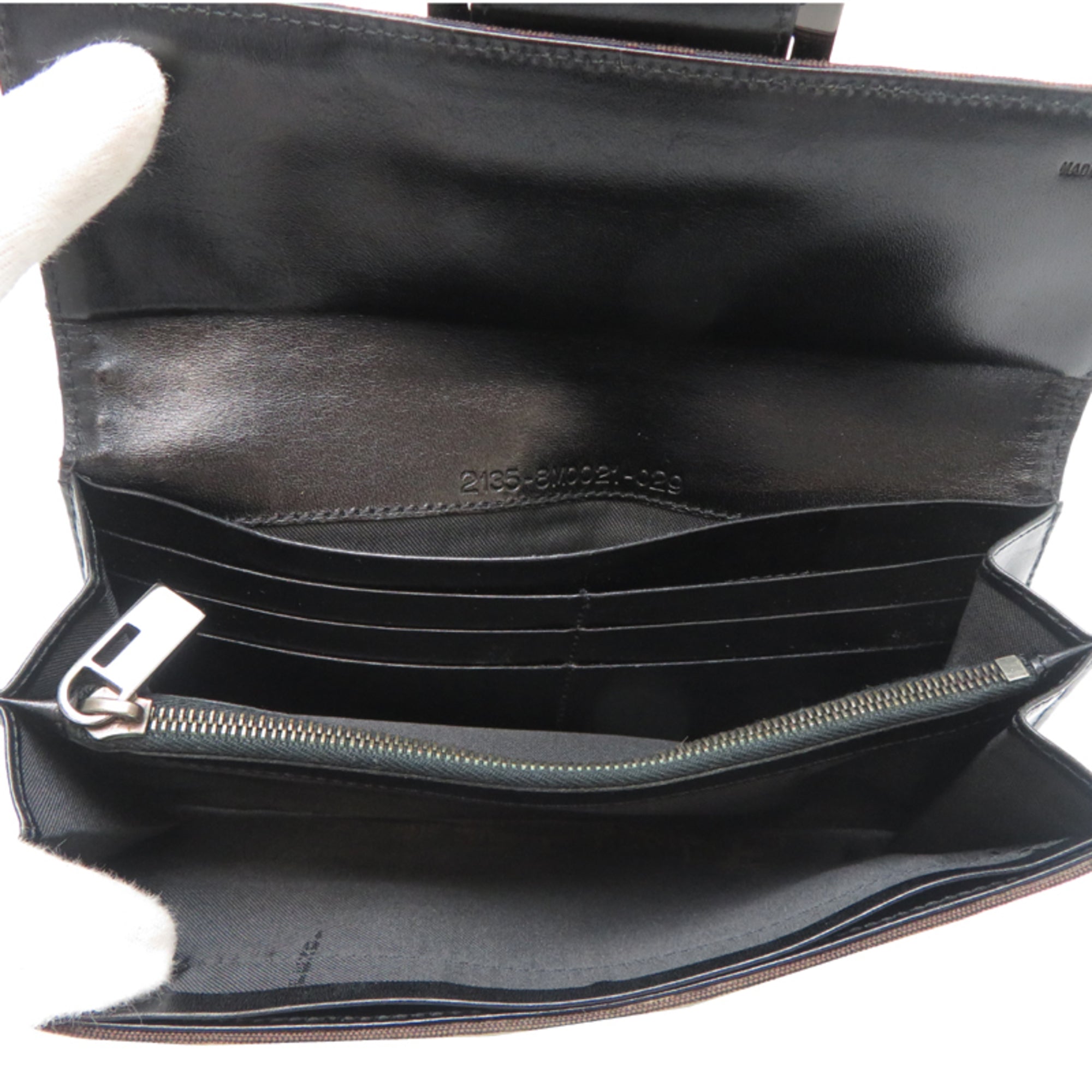 Fendi Brown Canvas Leather Long Wallet (Bi-Fold) (Pre-Owned)