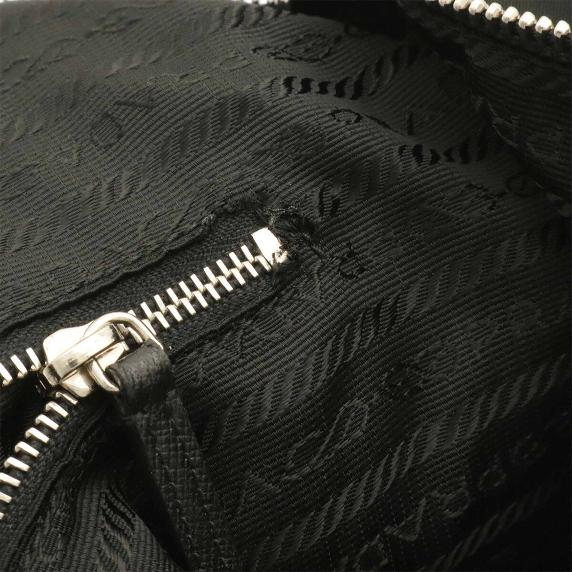Prada Black Nero Nylon Leather Shoulder Bag (Pre-Owned)