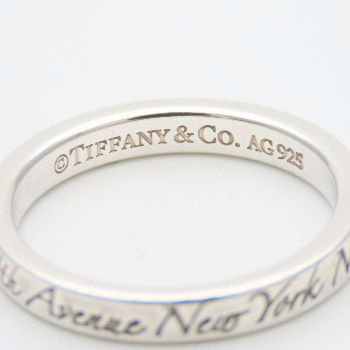 Tiffany Silver Silver 925 Band Ring (Pre-Owned)