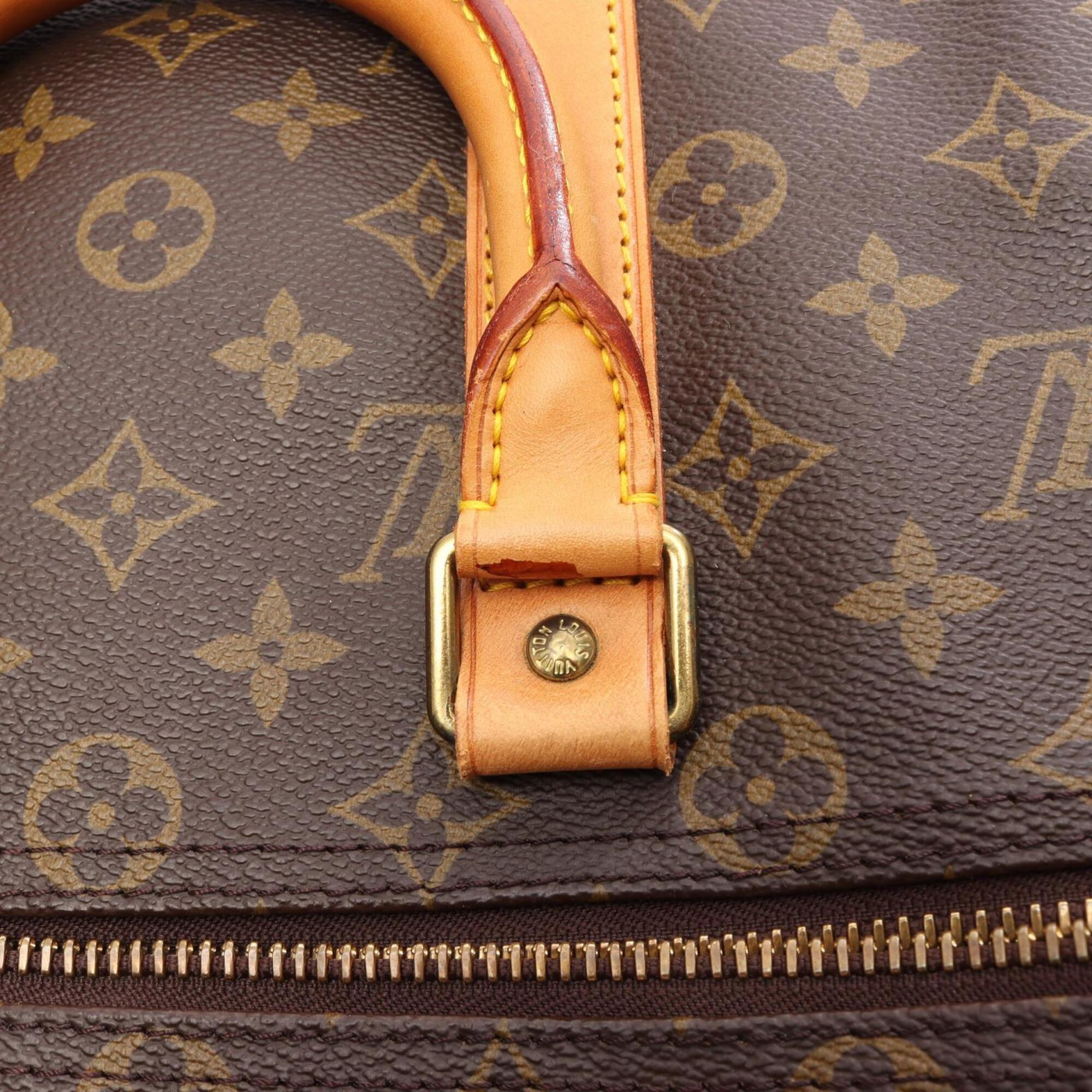 Louis Vuitton Brown Coated Canvas Pvc Leather Boston Bag Handbag (Pre-Owned)