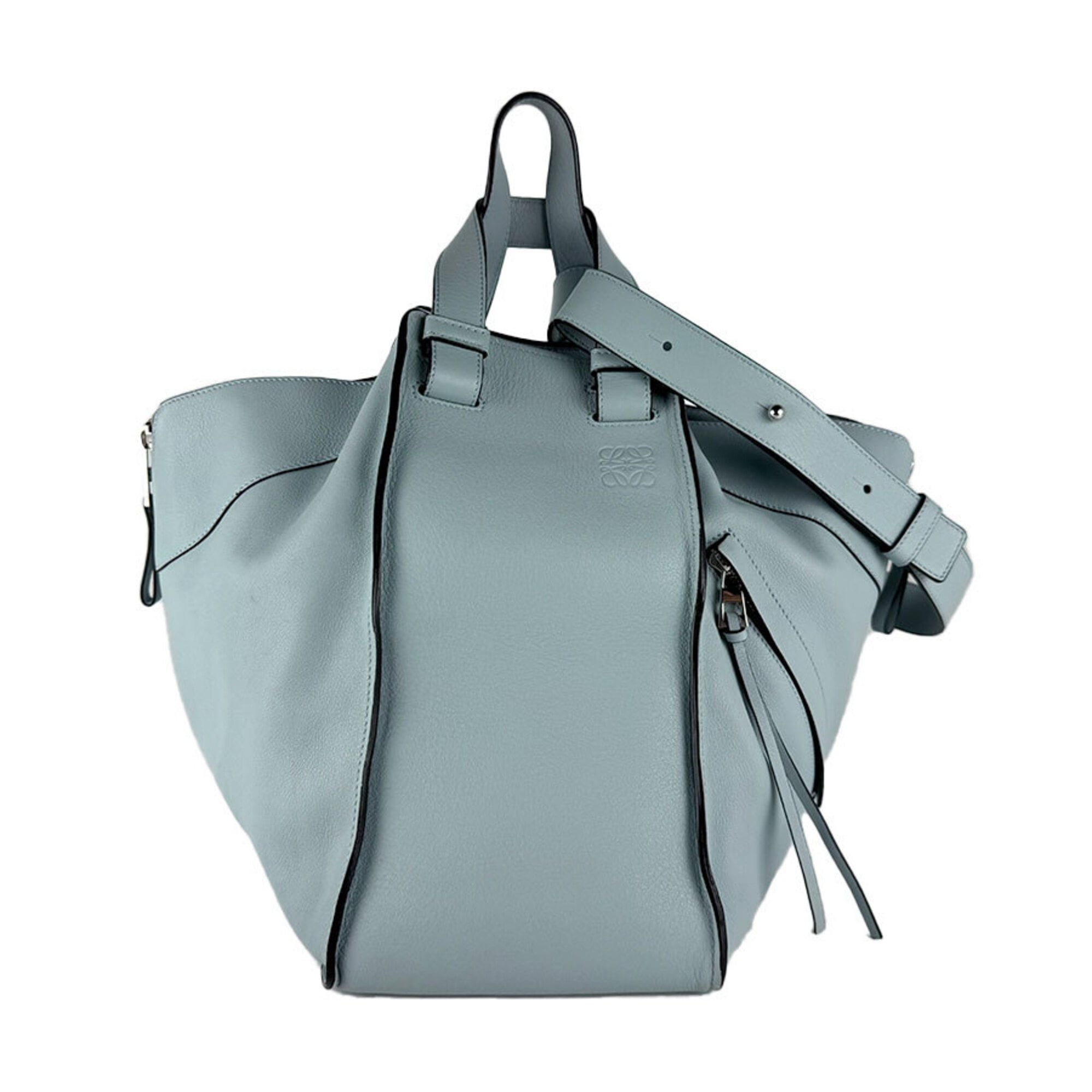 Loewe Light Blue Leather Handbag Shoulder Bag (Pre-Owned)