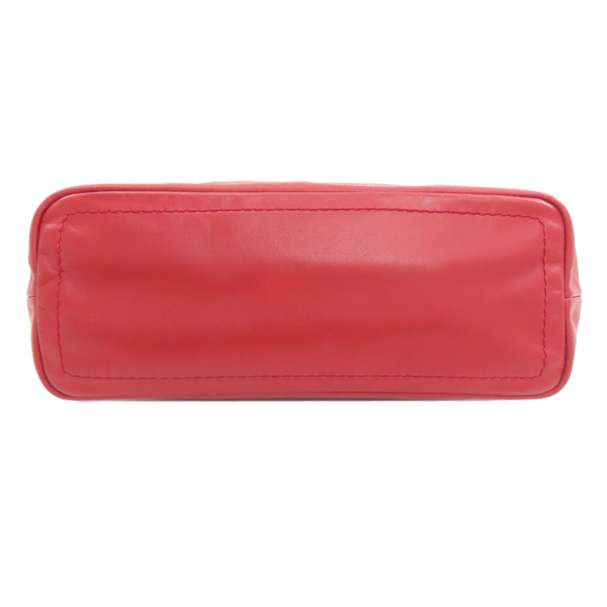 Bally Red Color Leather Tote Bag (Pre-Owned)
