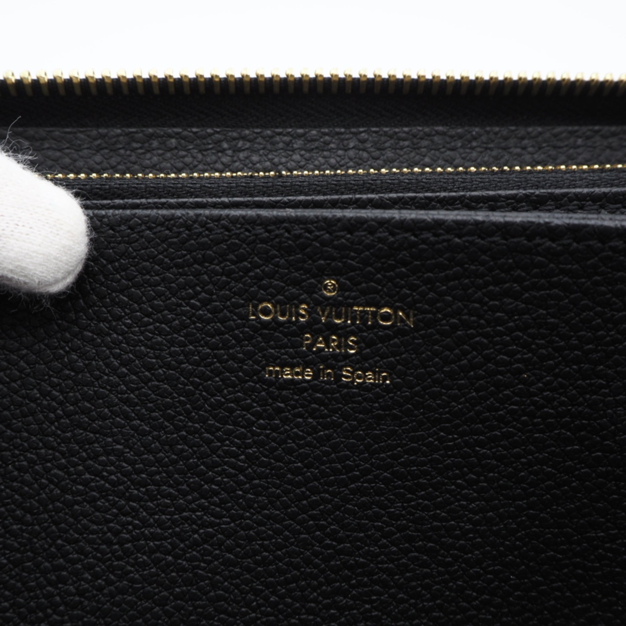 Louis Vuitton Monogram Empreinte Black Leather Long Wallet (Bi-Fold) (Pre-Owned)