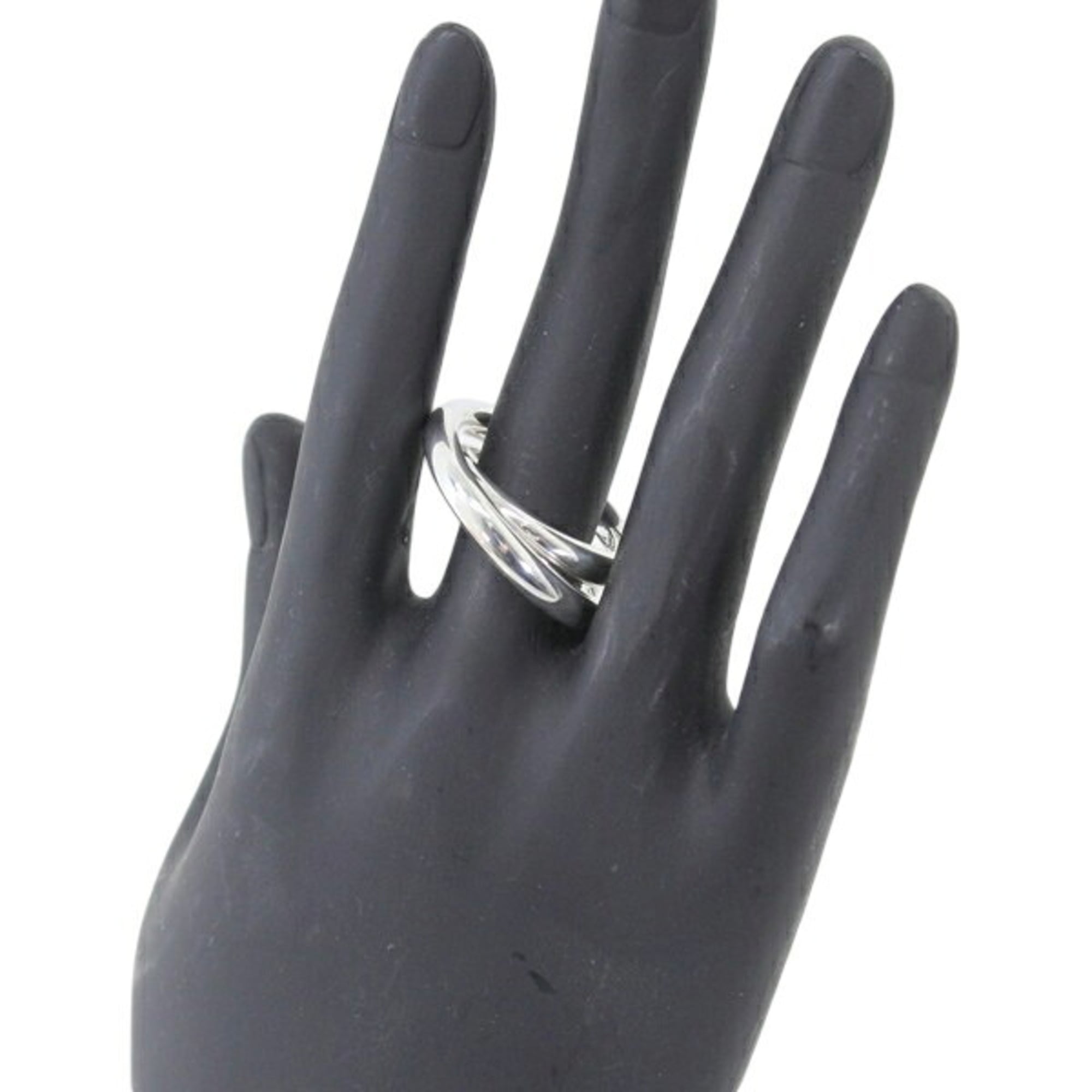 Hermes Silver 925 Band Ring (Pre-Owned)