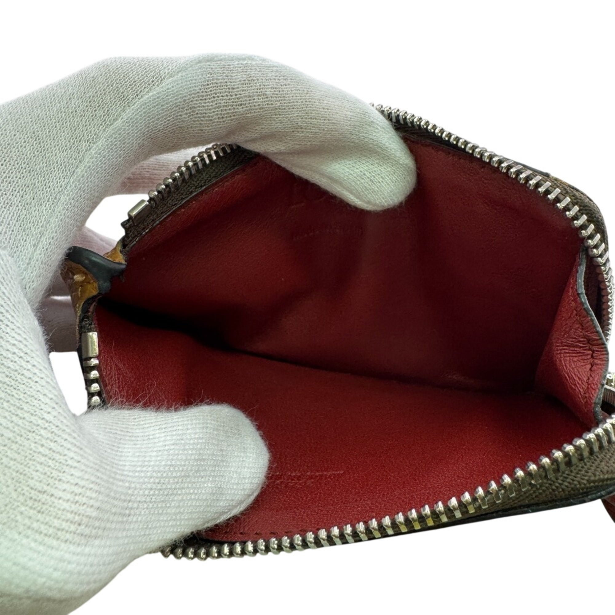 Loewe Brown Leather Coin Purse/Coin Case (Pre-Owned)