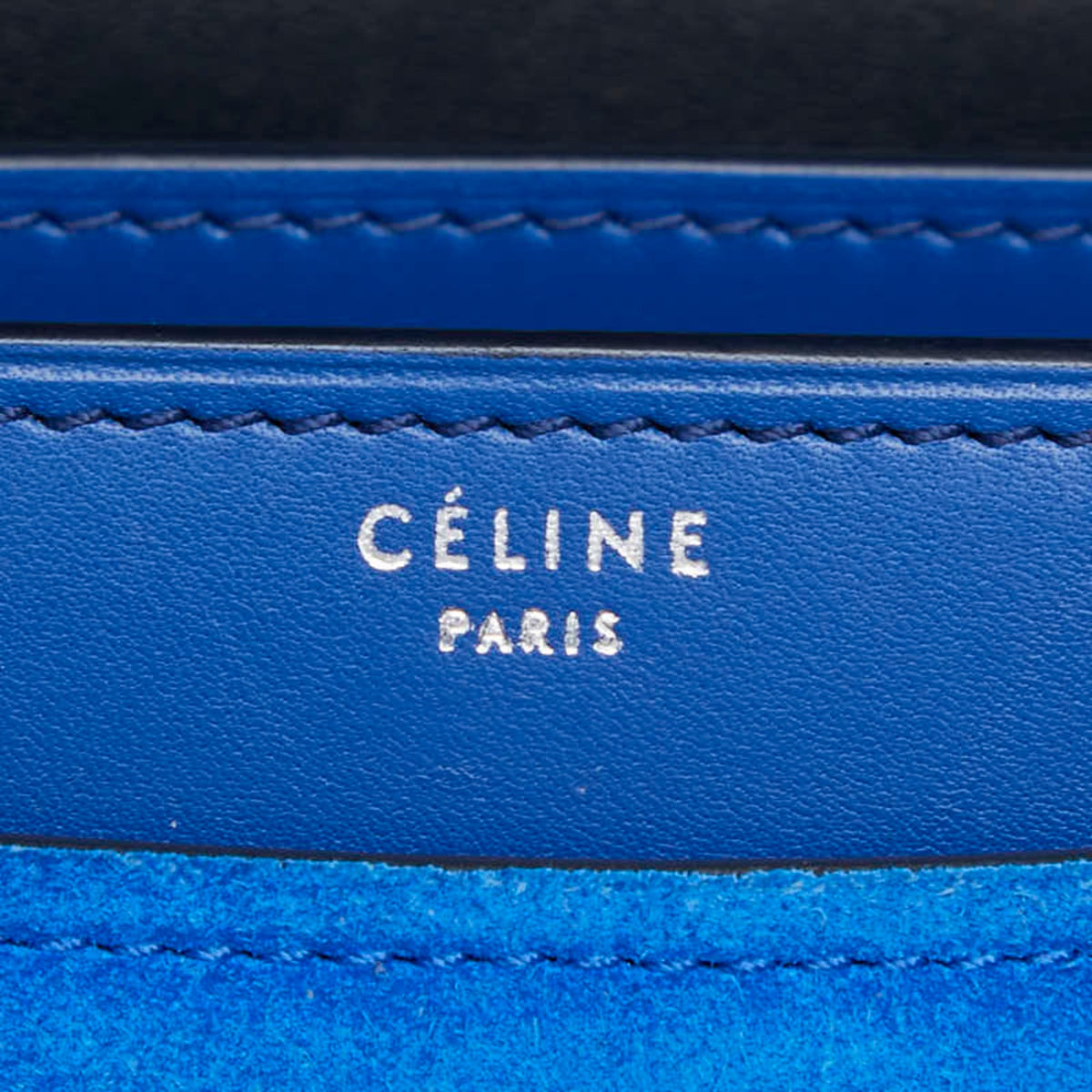 Celine Blue Suede Leather Shoulder Bag (Pre-Owned)