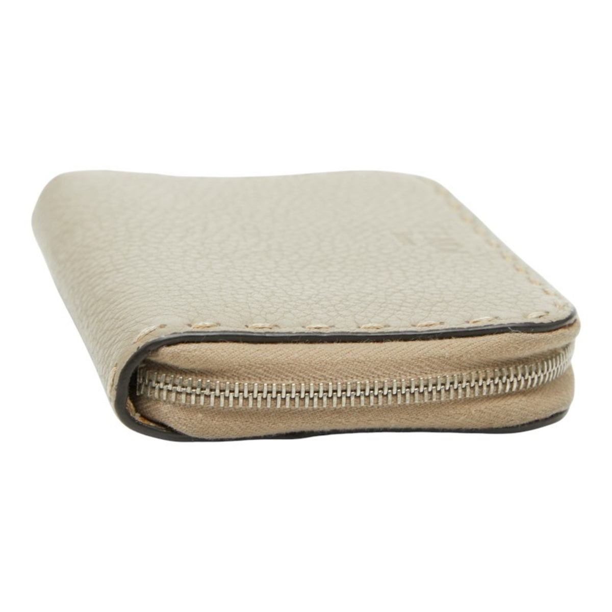 Fendi Grayish Leather Coin Purse/Coin Case (Pre-Owned)