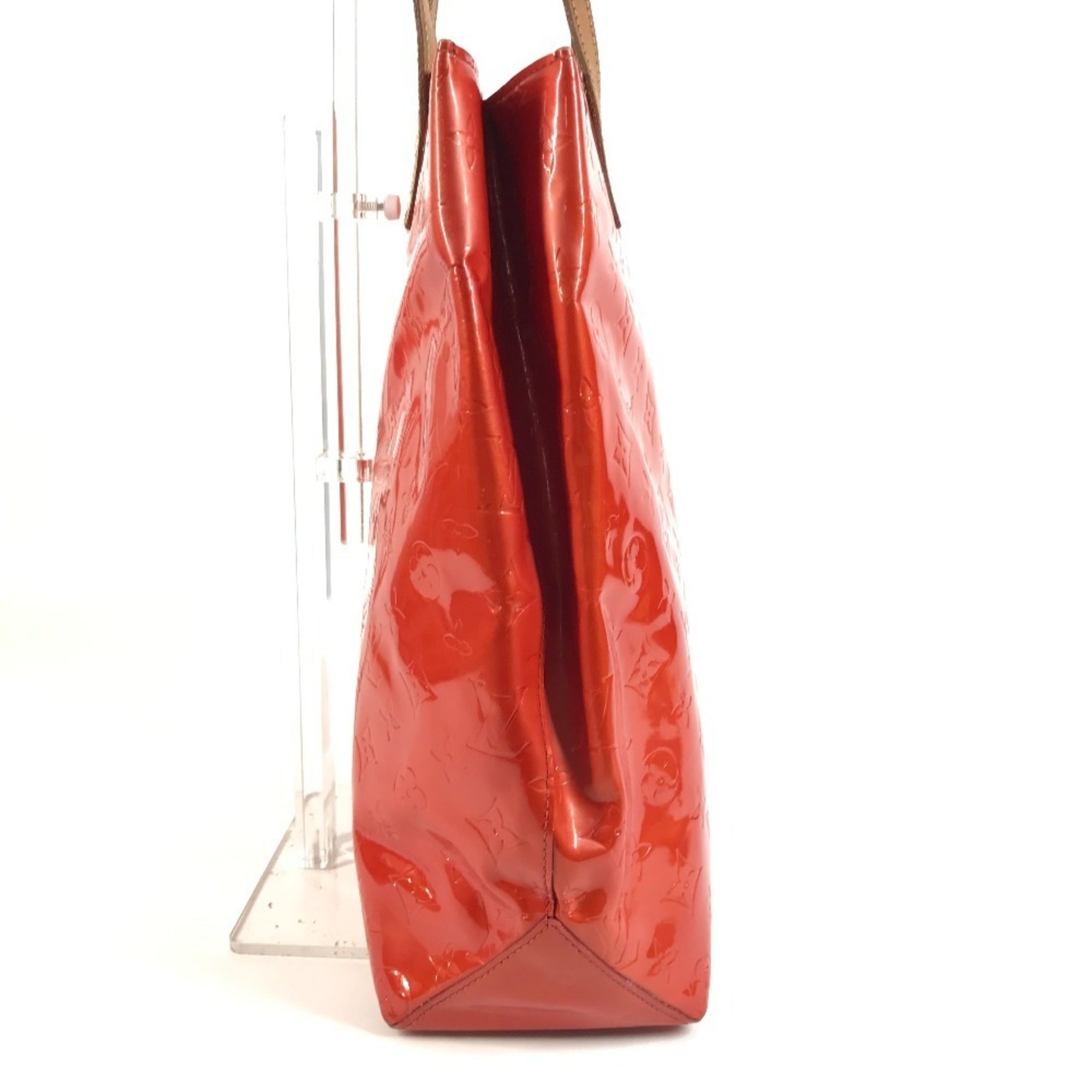 Louis Vuitton Red Color Rouge Monogram Vernis Shoulder Bag Tote Bag (Pre-Owned)