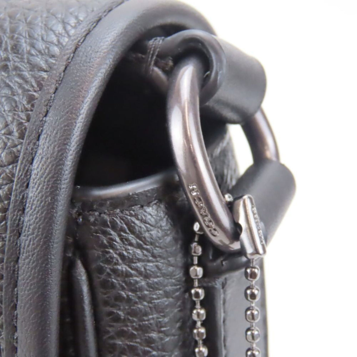Coach Black White Leather Pvc Shoulder Bag (Pre-Owned)