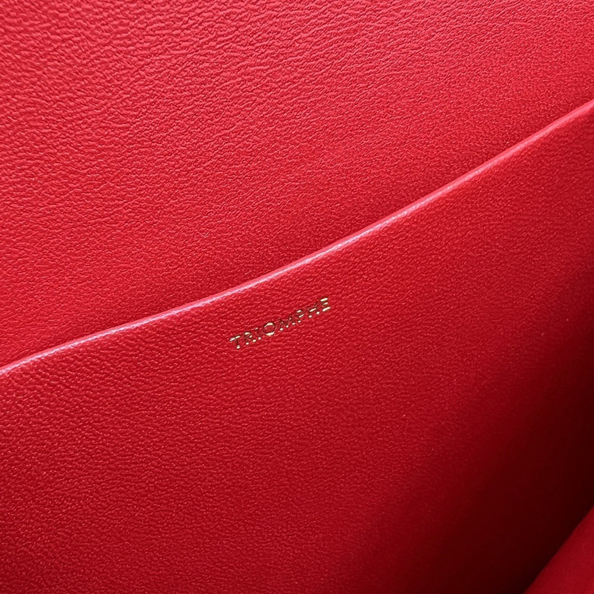 Celine Red Color Leather Pochette Shoulder Bag (Pre-Owned)